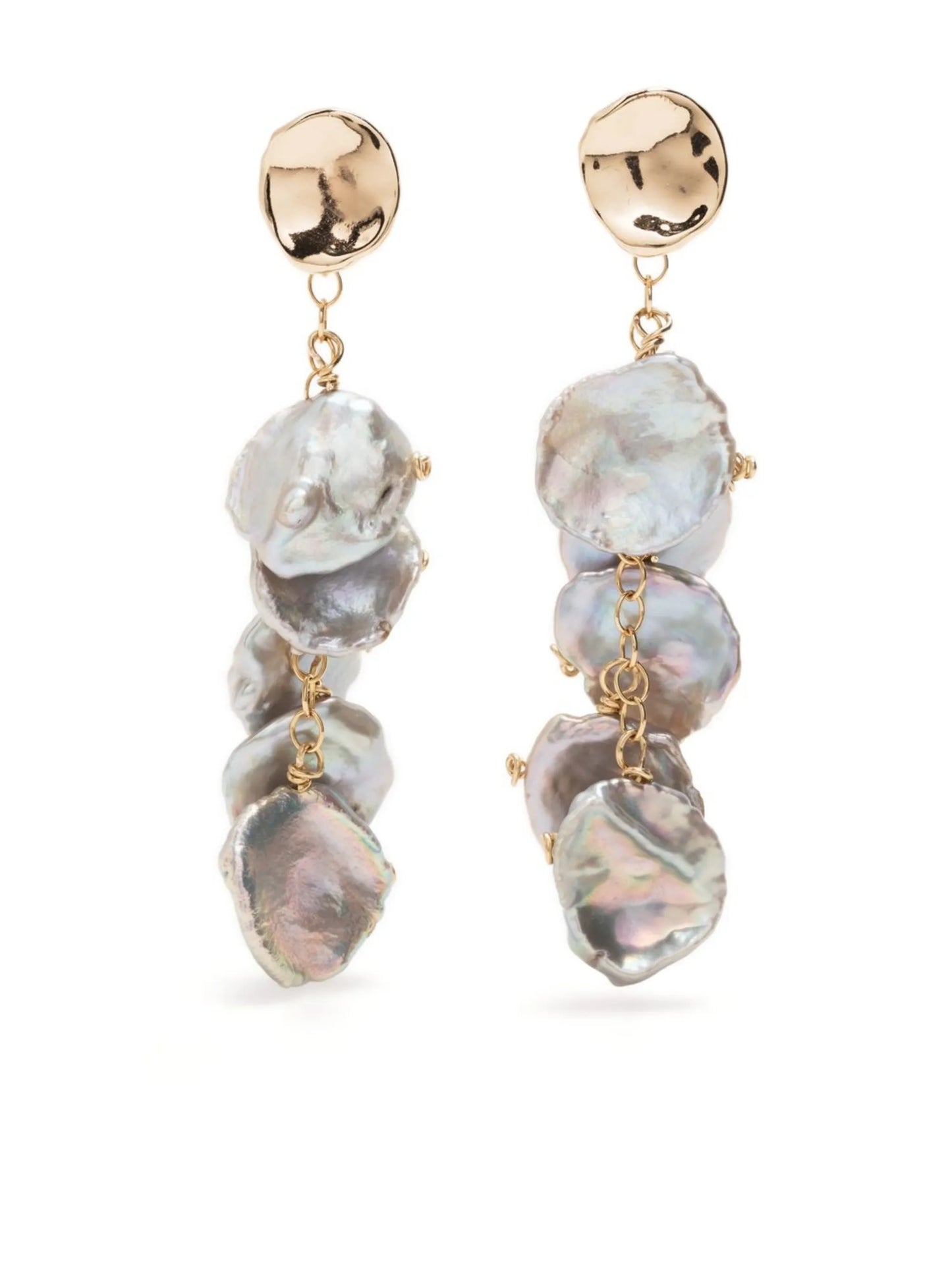 Petal drop earrings