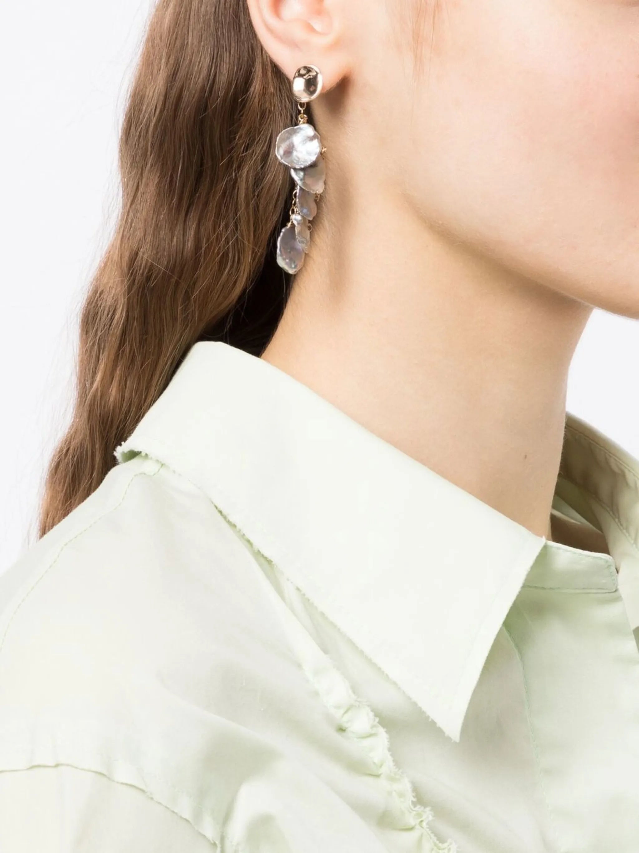 Petal drop earrings