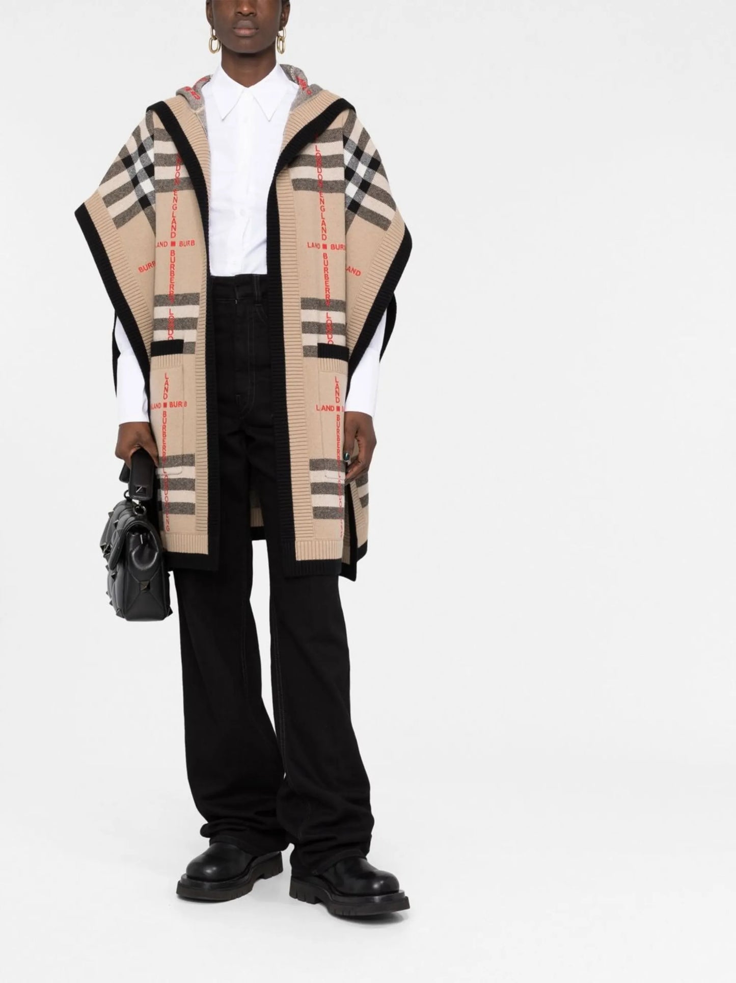 Vintage Check hooded cardi-coat