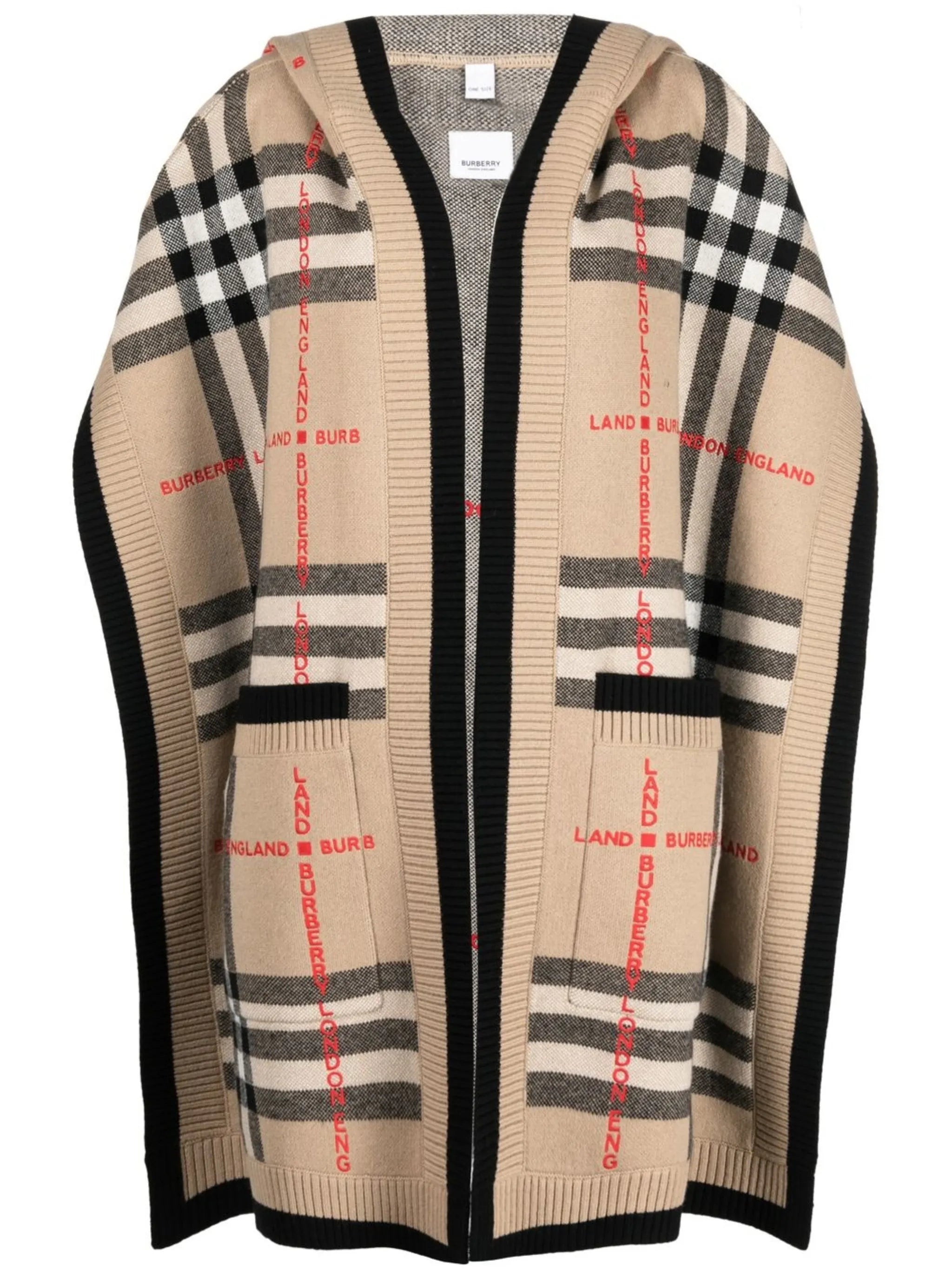 Vintage Check hooded cardi-coat
