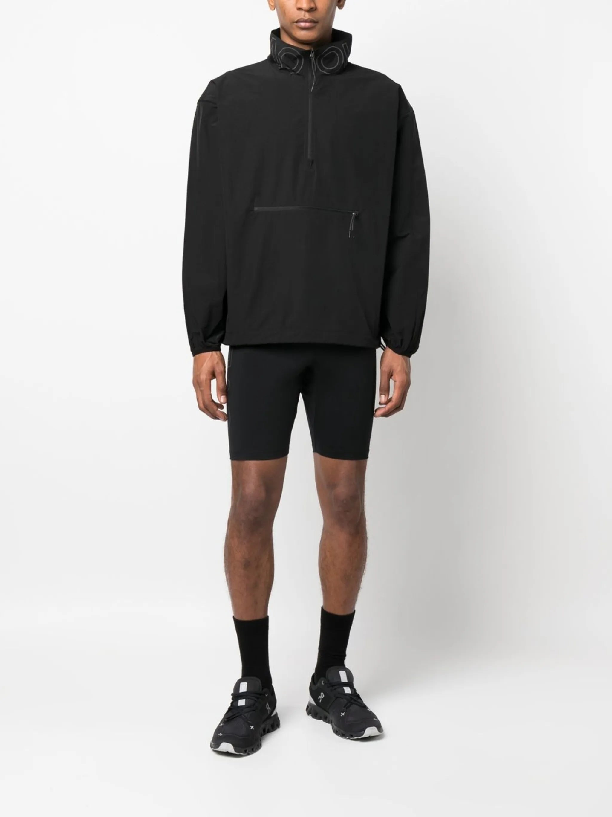 logo-print cycling short