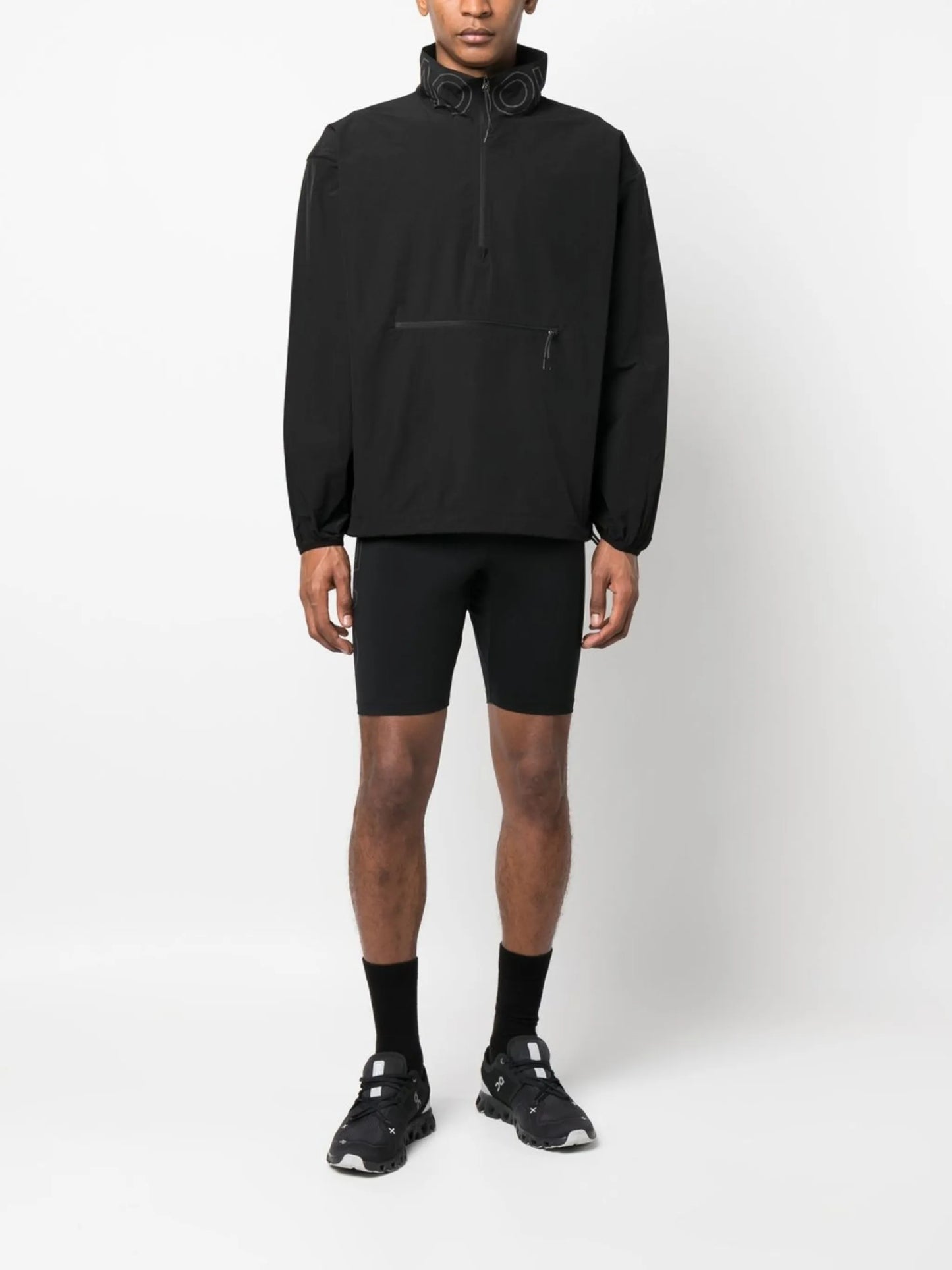 logo-print cycling short