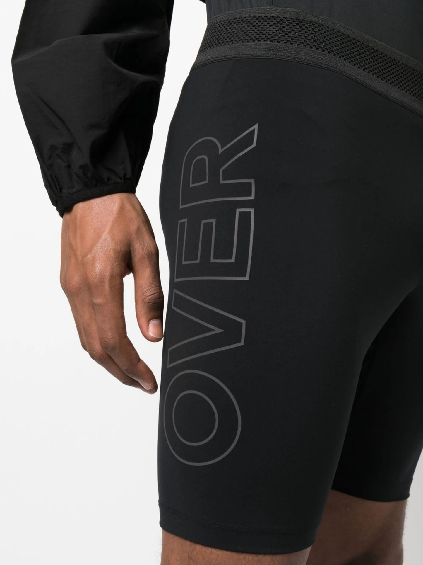 logo-print cycling short
