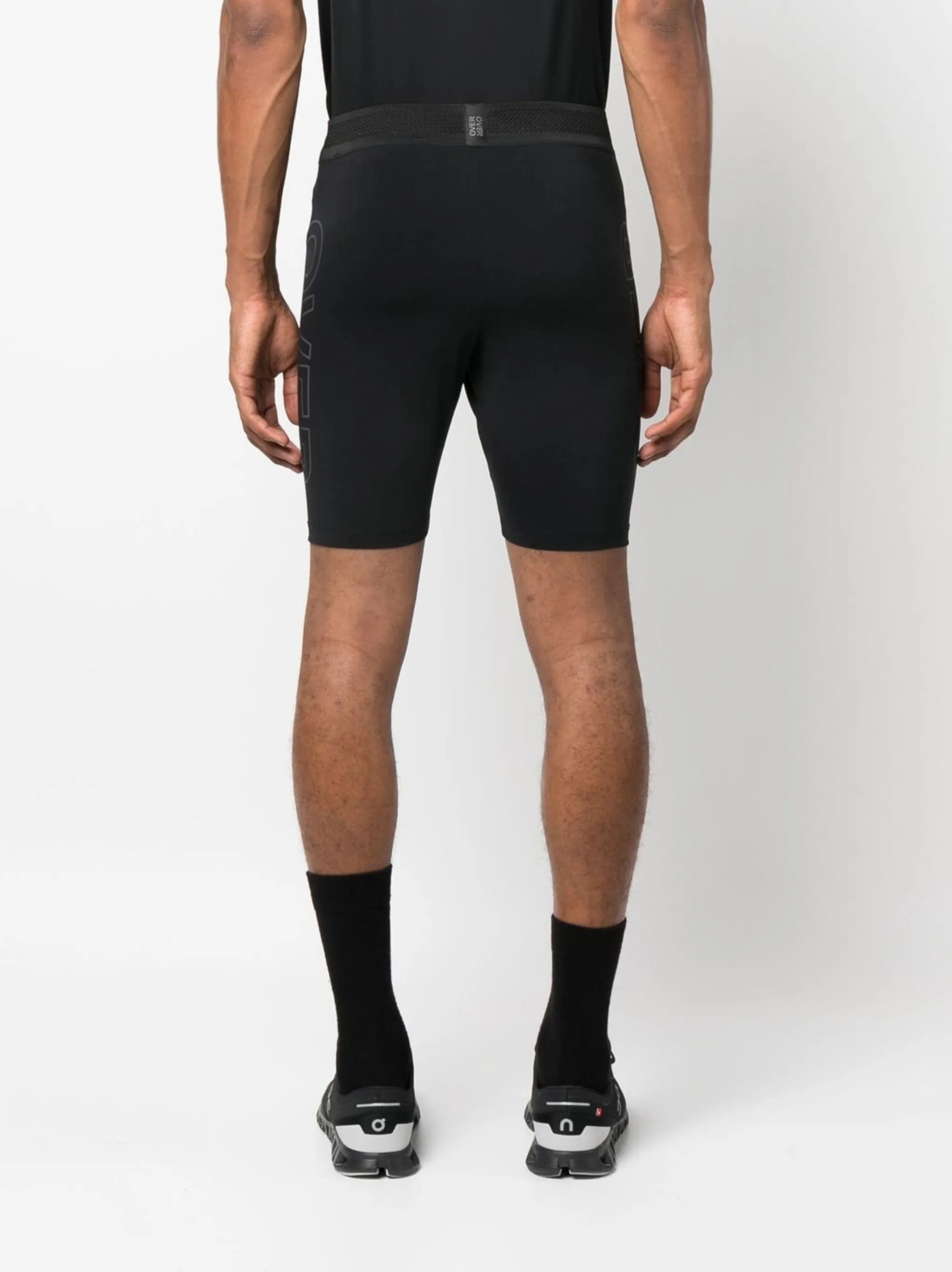 logo-print cycling short