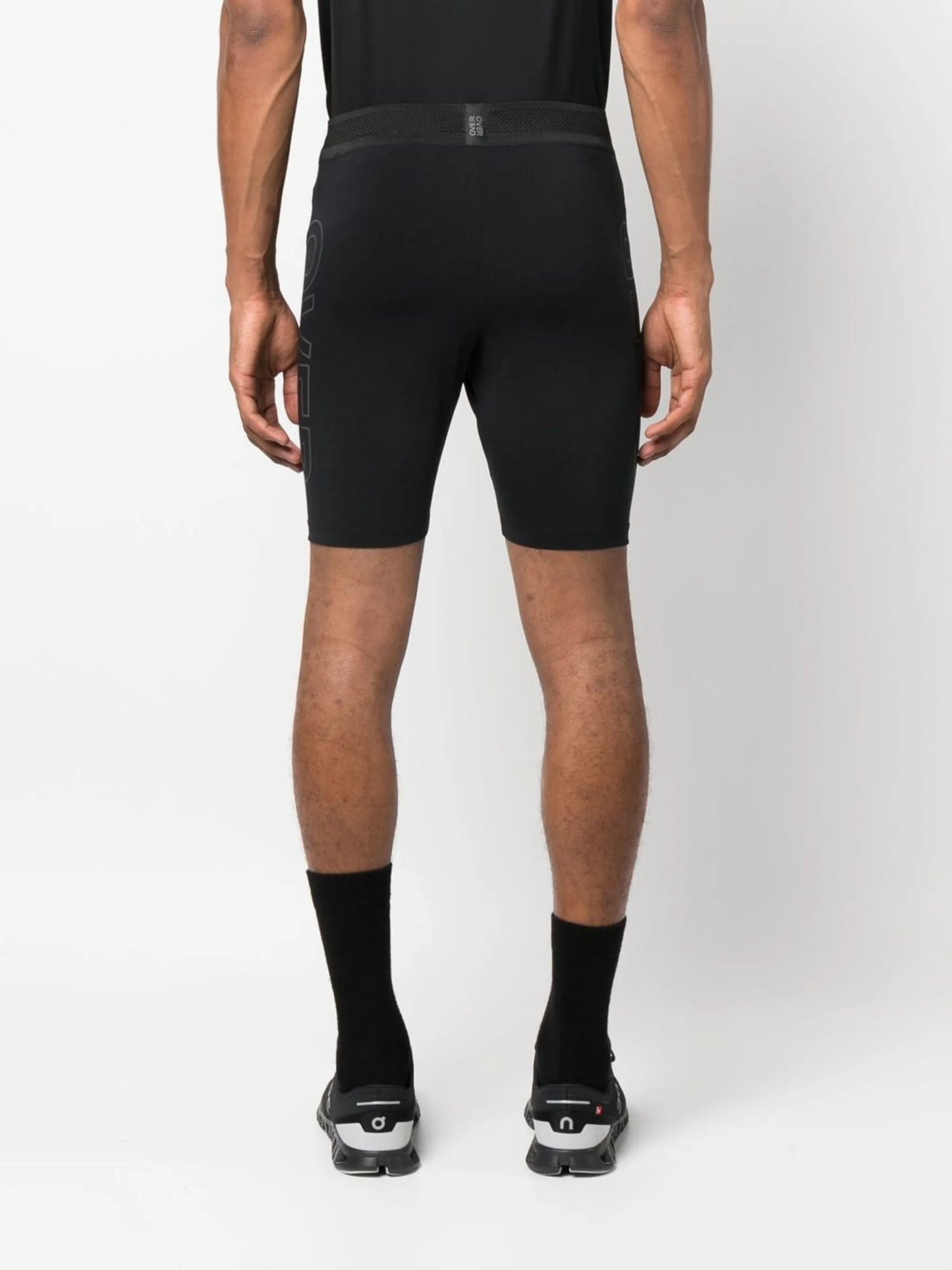 logo-print cycling short