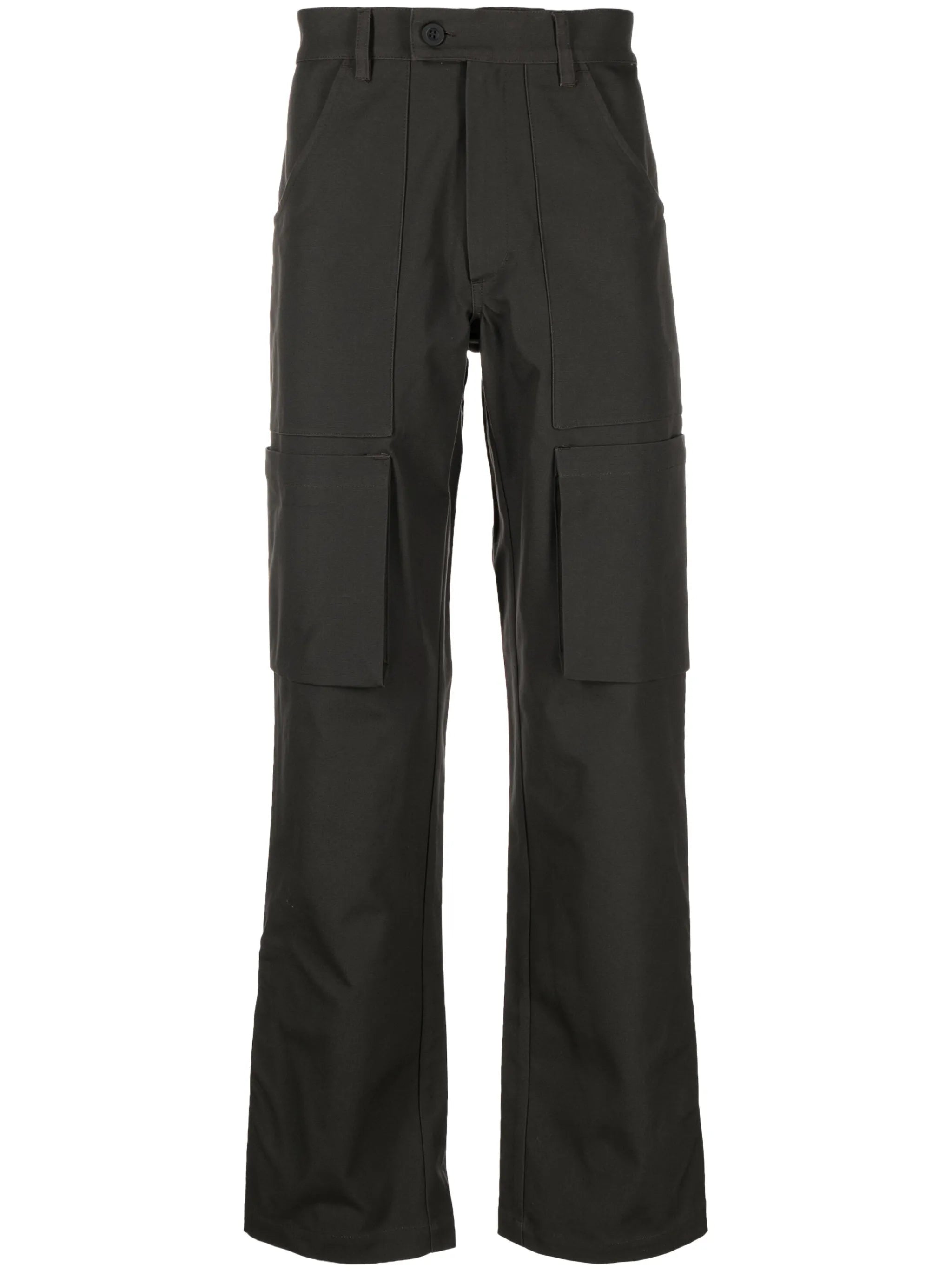 straight-leg cotton cargo pants