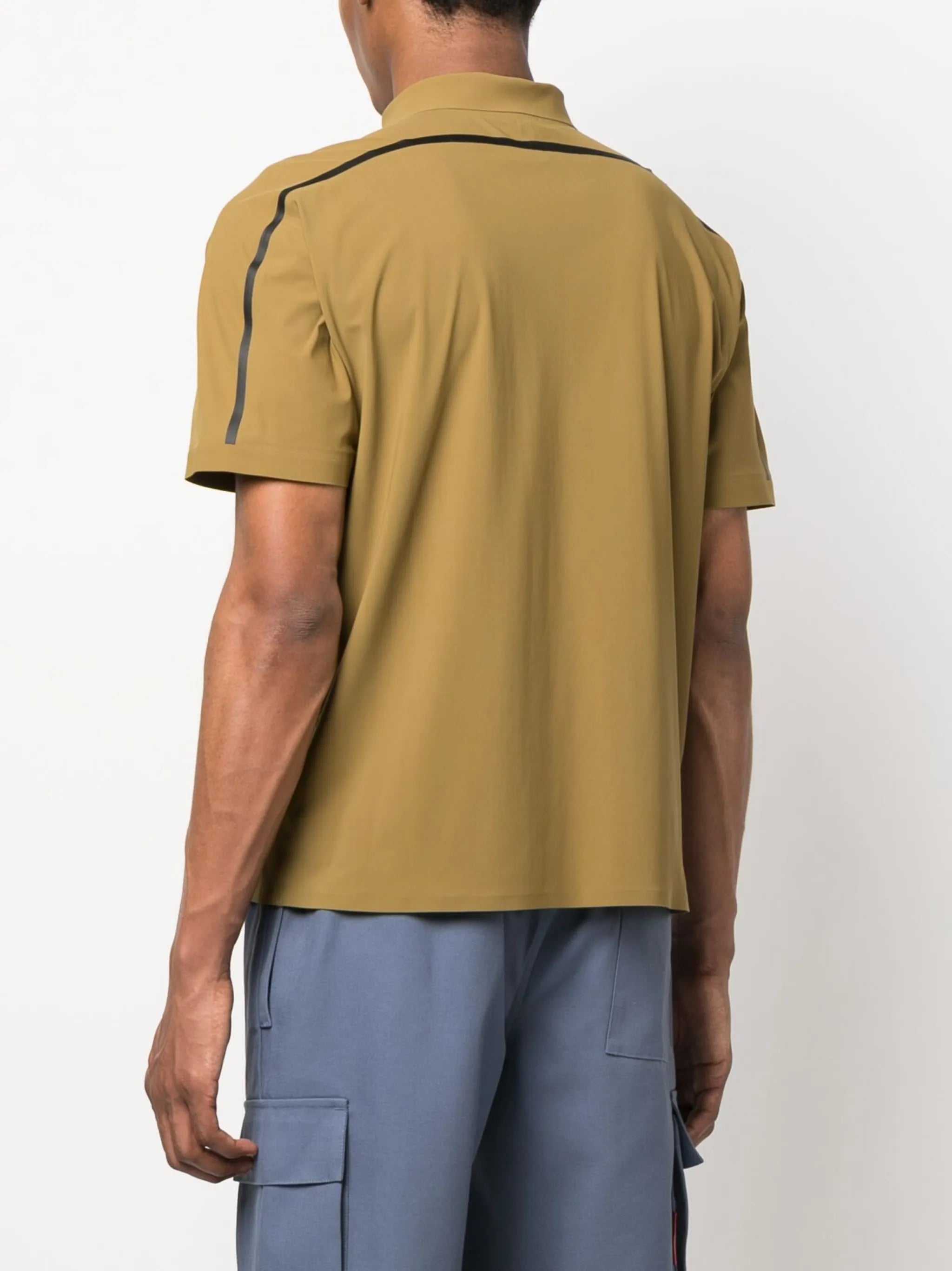 stripe-detail polo shirt