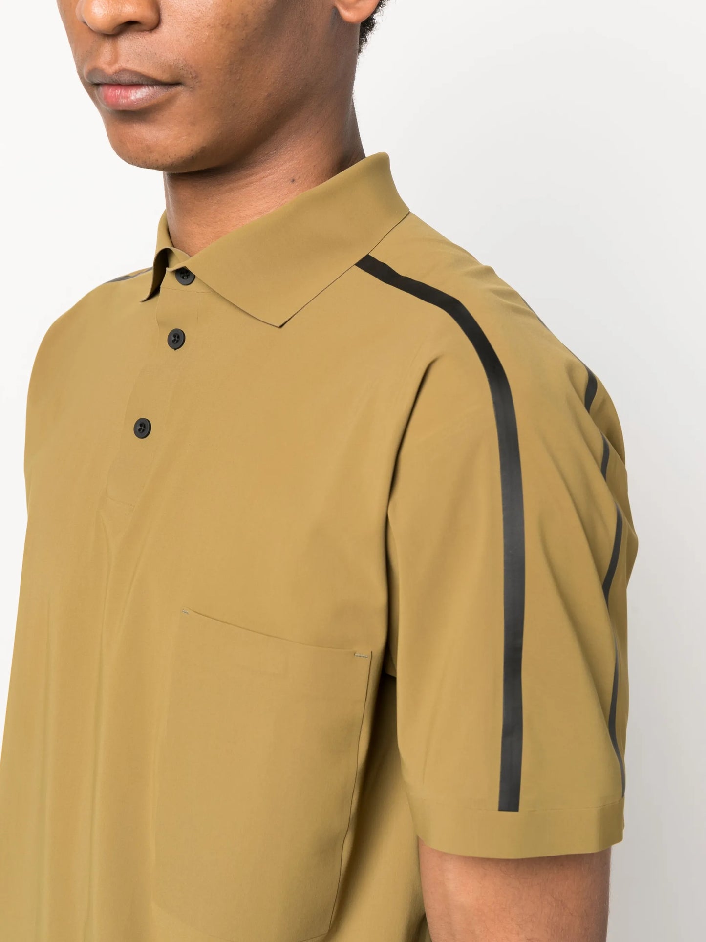 stripe-detail polo shirt