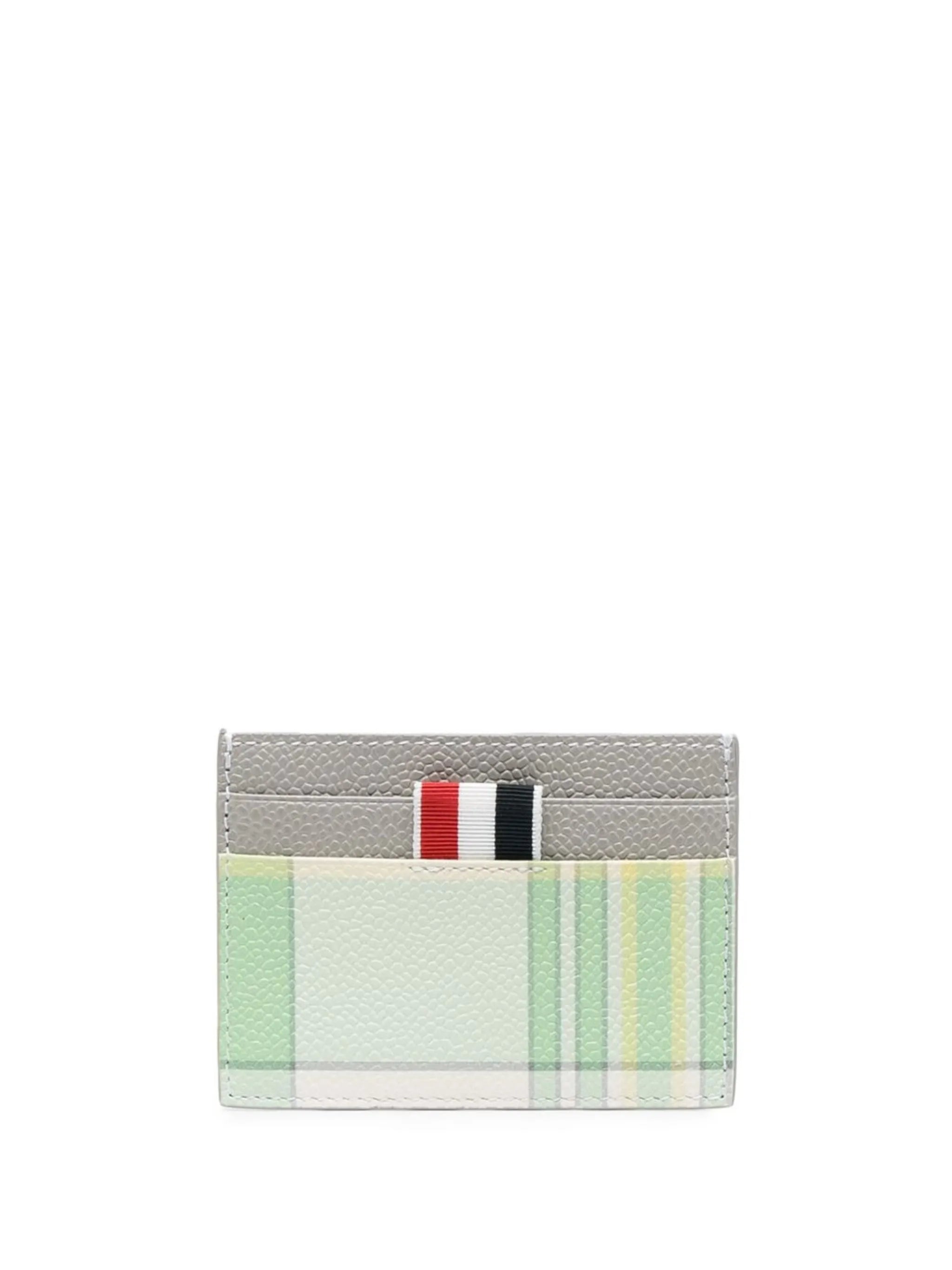 leather striped cardholder