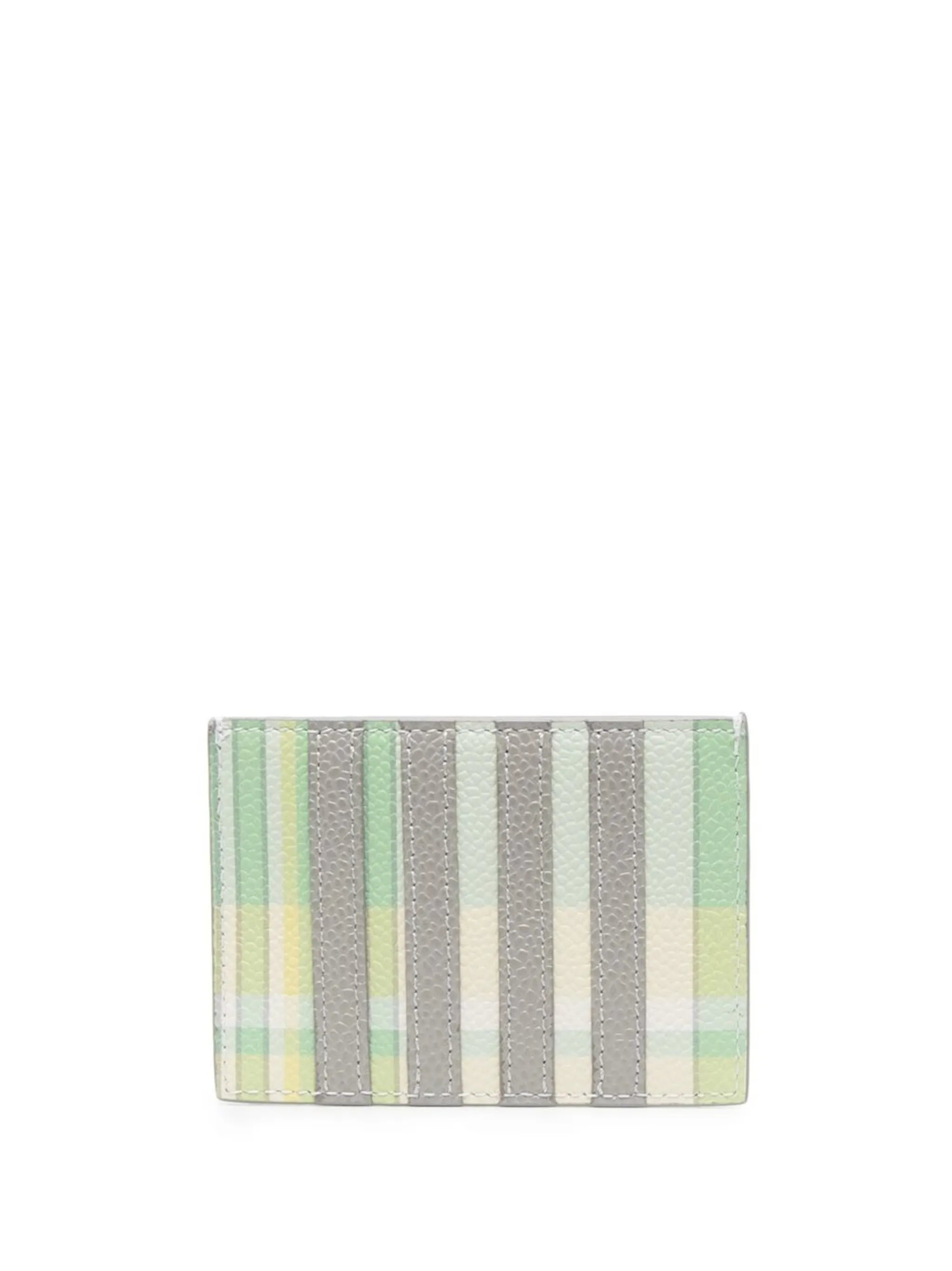 leather striped cardholder