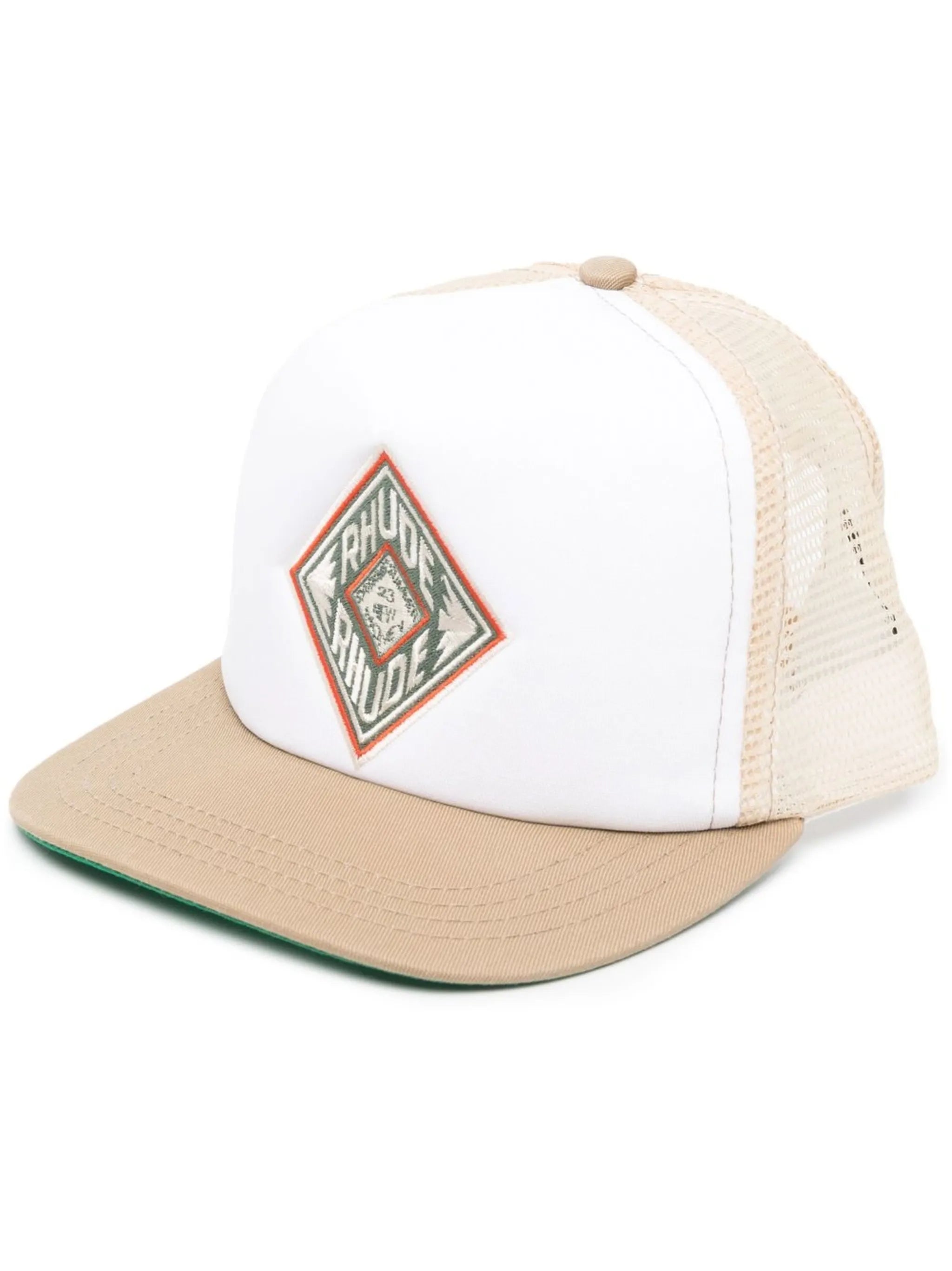 logo-embroidered trucker cap