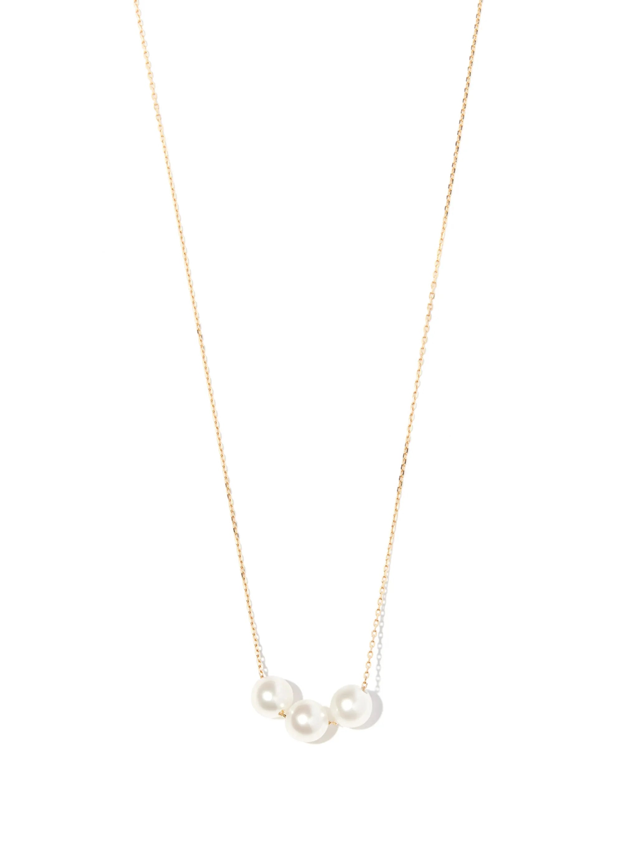 14kt yellow gold pearl necklace