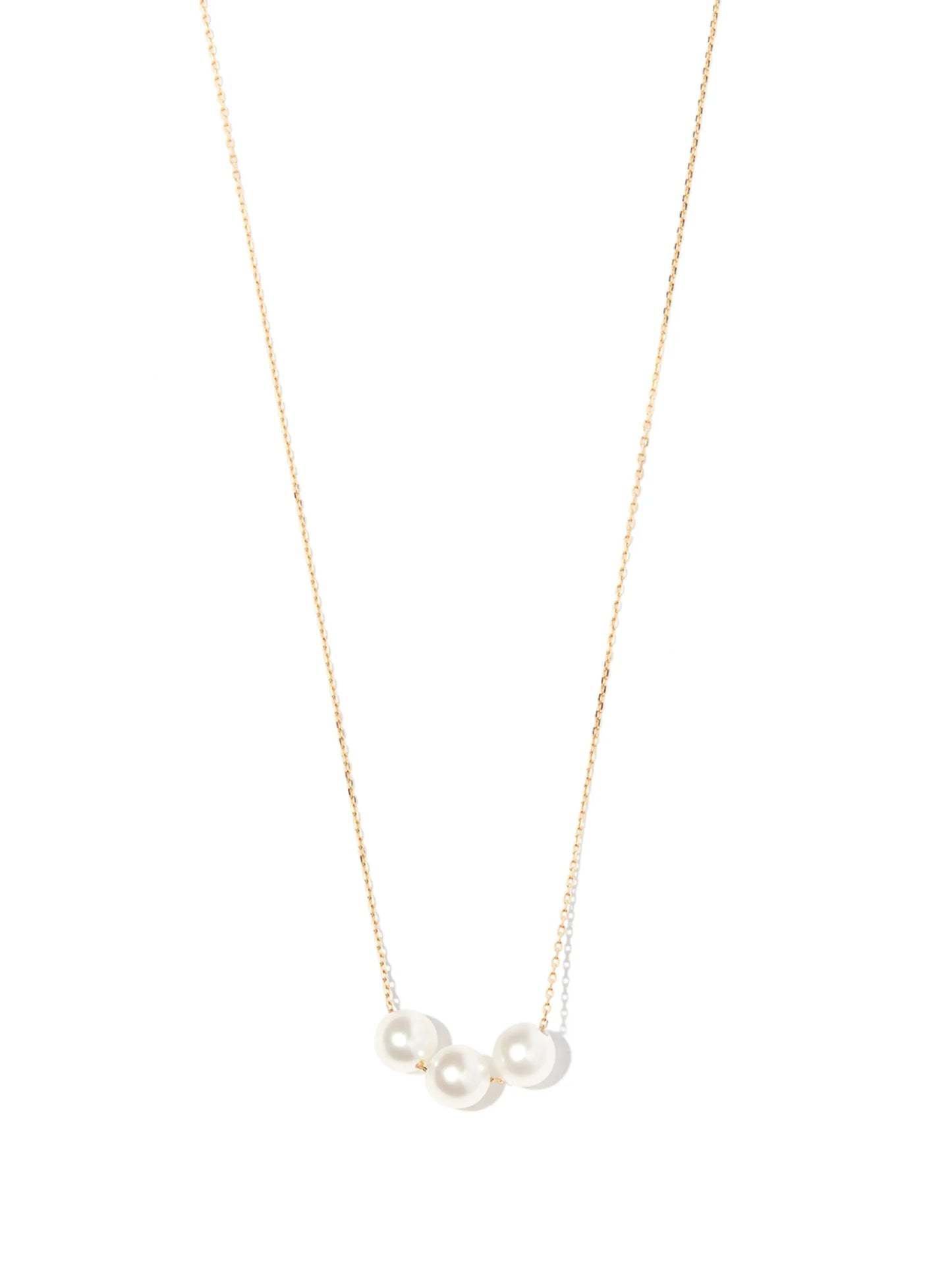 14kt yellow gold pearl necklace