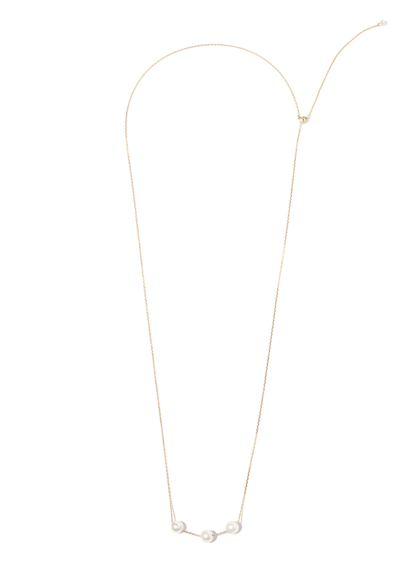 14kt yellow gold pearl necklace