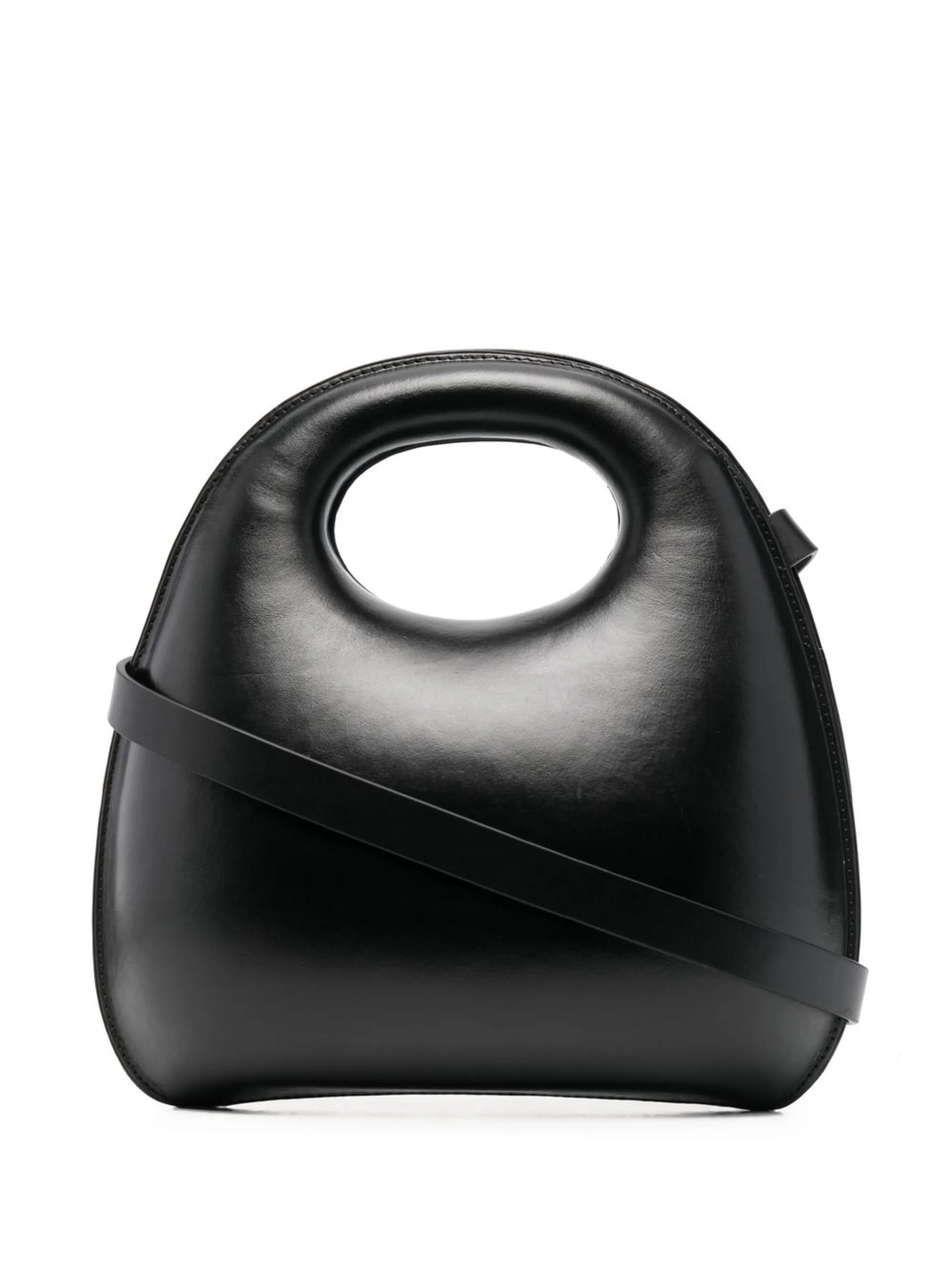Egg leather tote bag