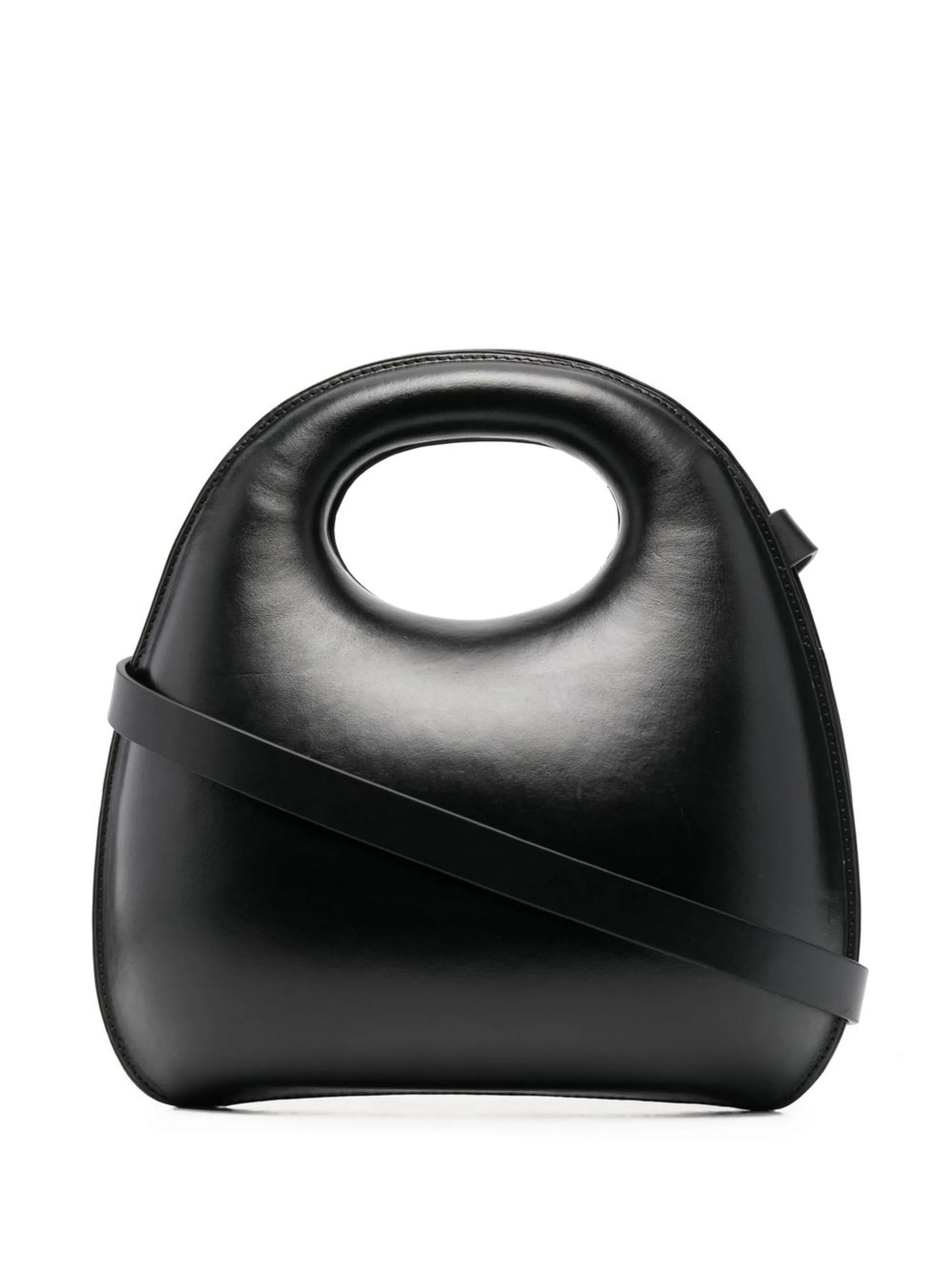 Egg leather tote bag