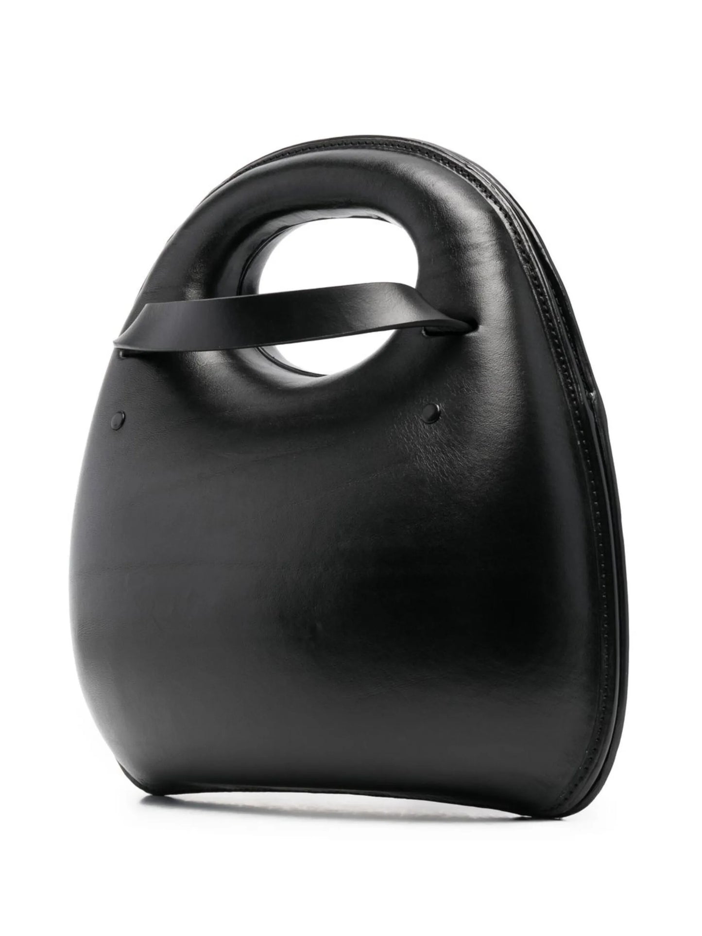 Egg leather tote bag