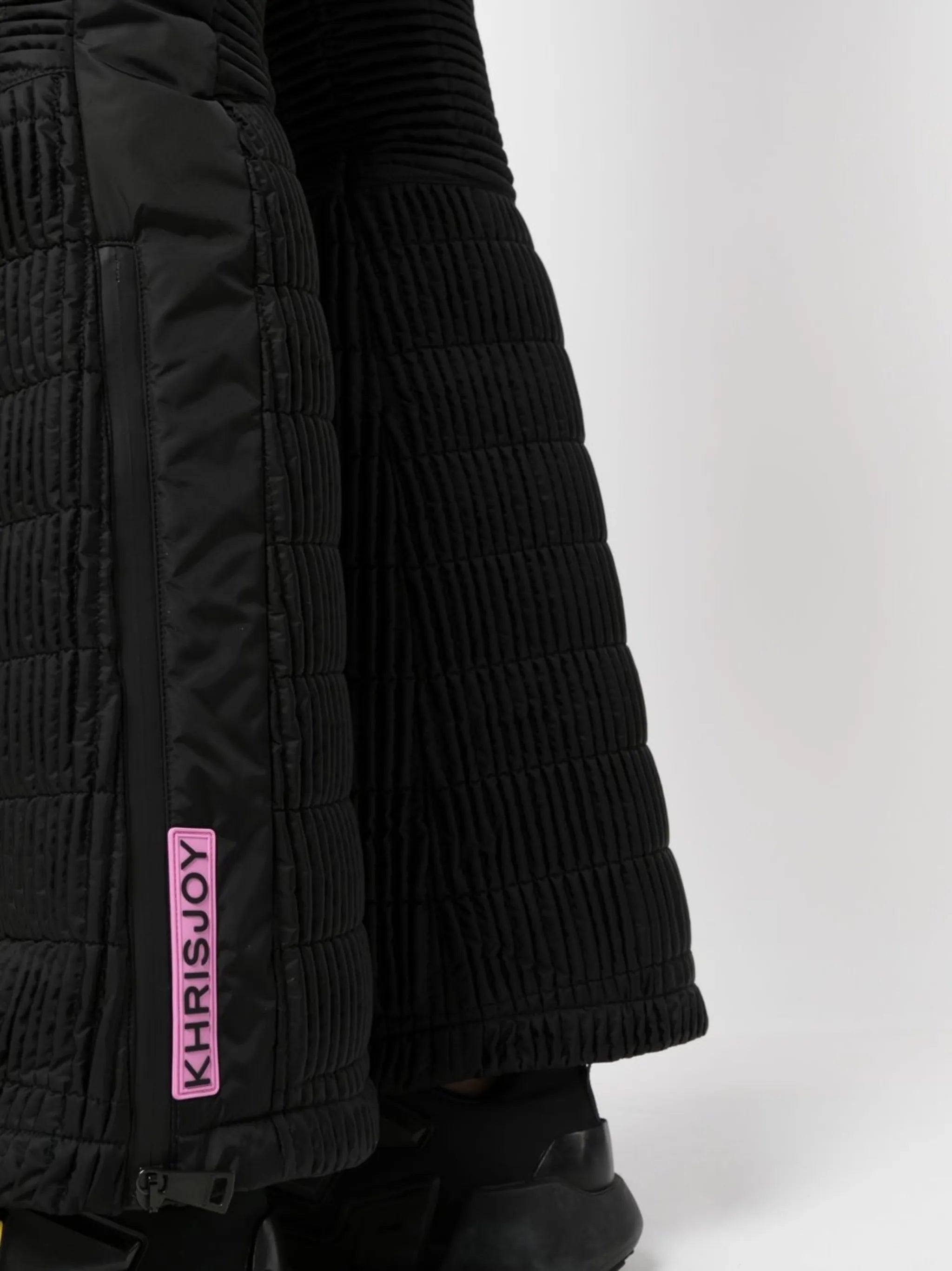 high-waisted padded ski trousers
