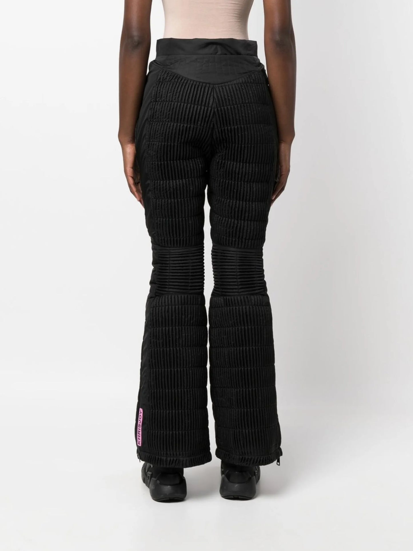 high-waisted padded ski trousers