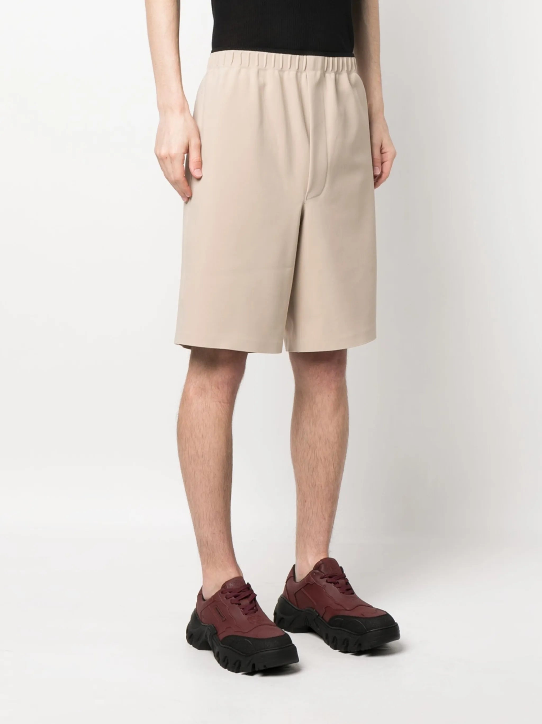 elasticated-waistband shorts