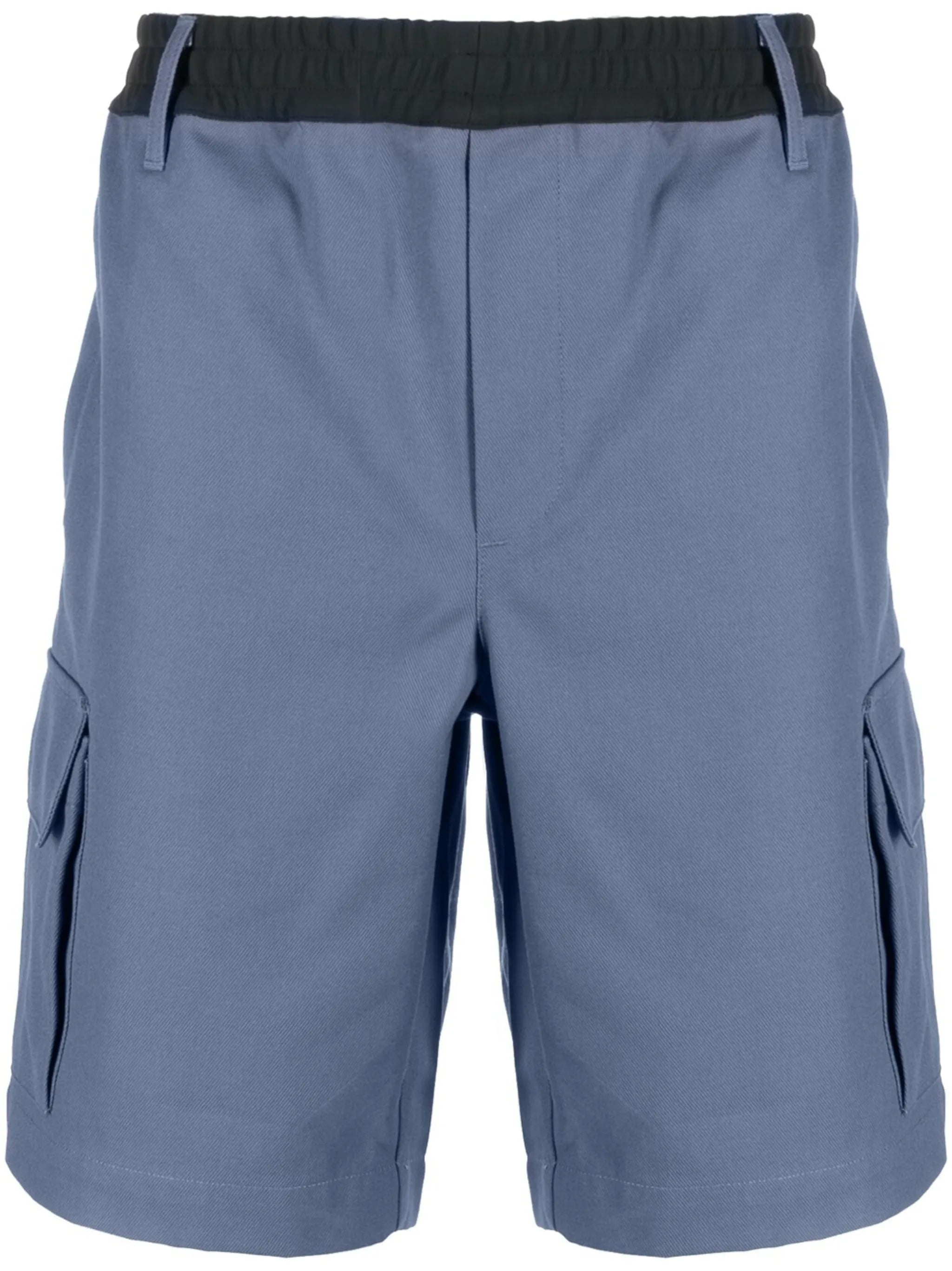 elasticated-waistband cargo shorts