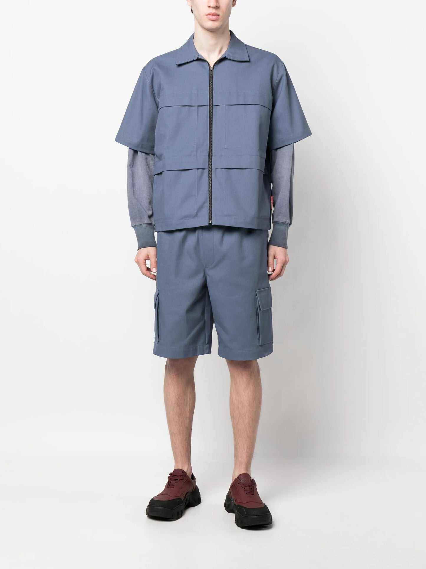 elasticated-waistband cargo shorts