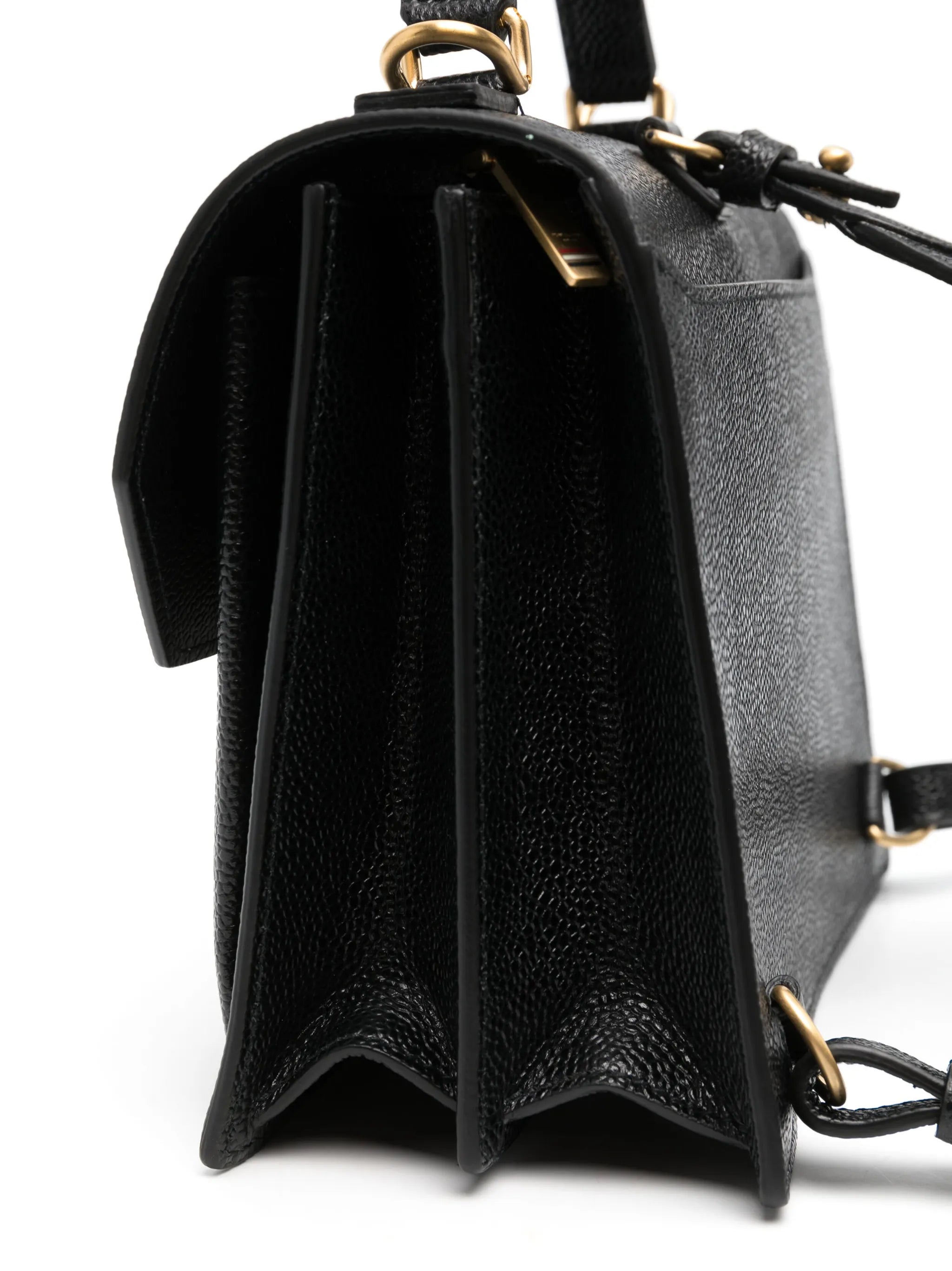 pebble grain-leather school bag