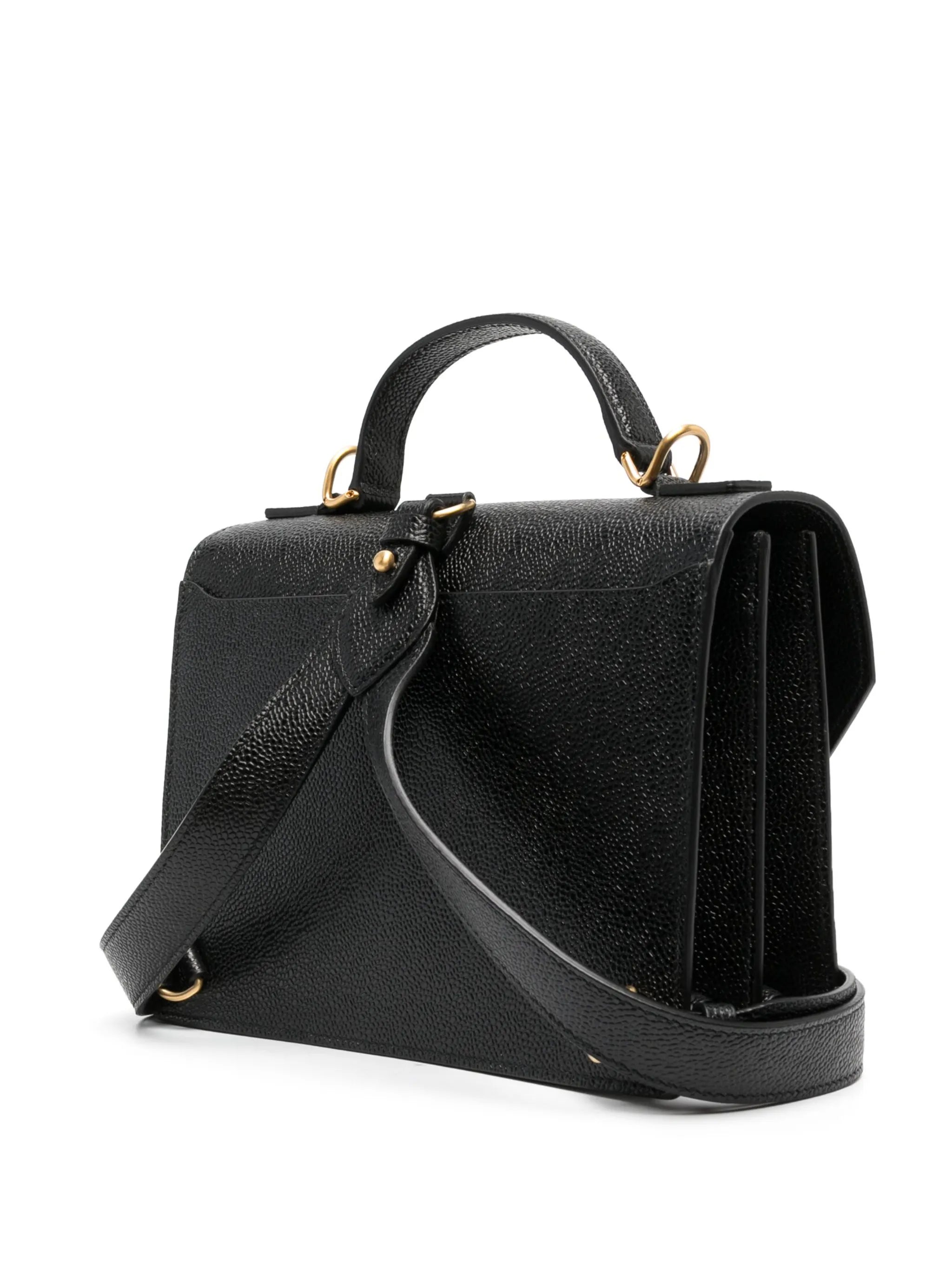 pebble grain-leather school bag