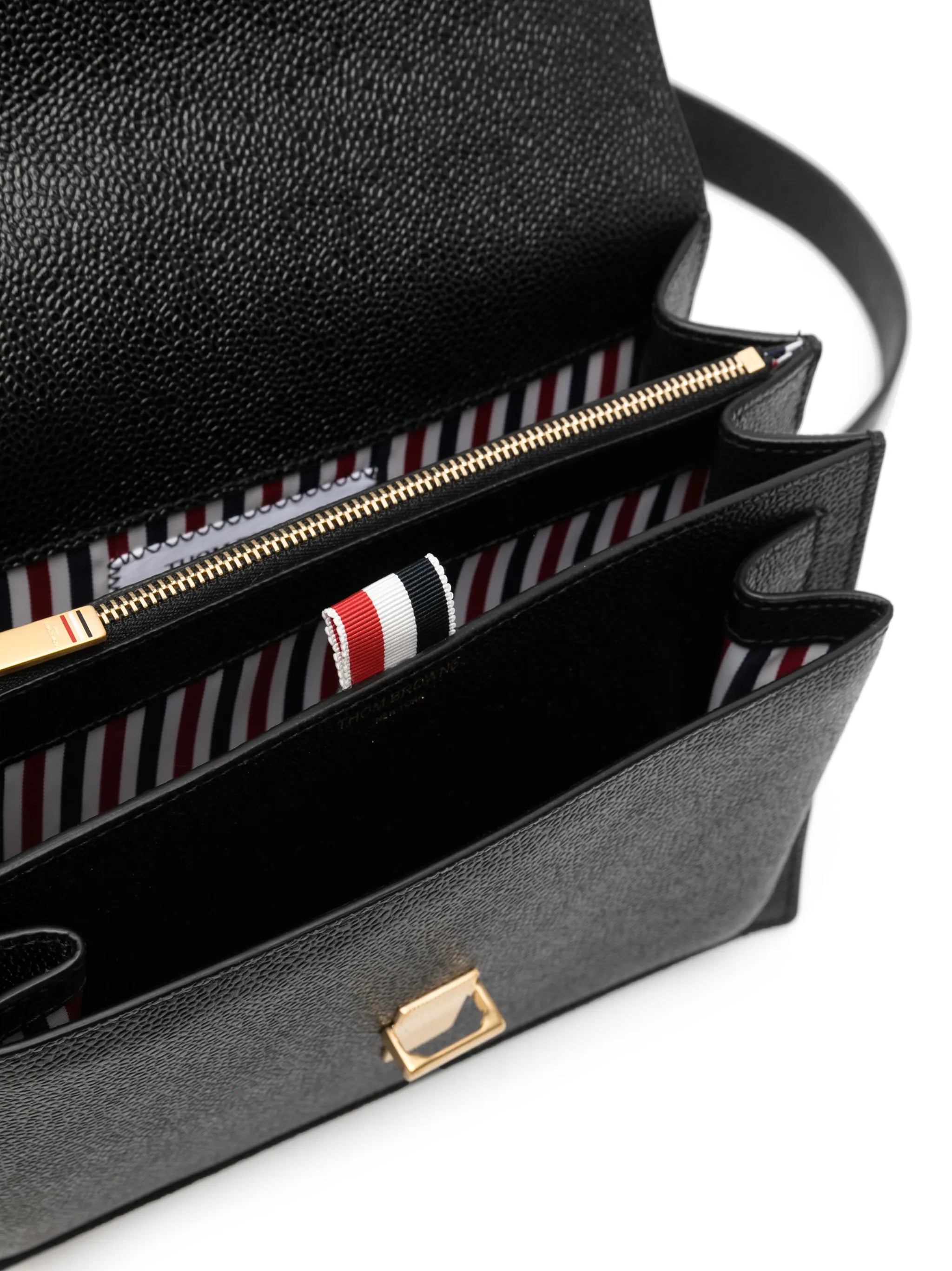 pebble grain-leather school bag
