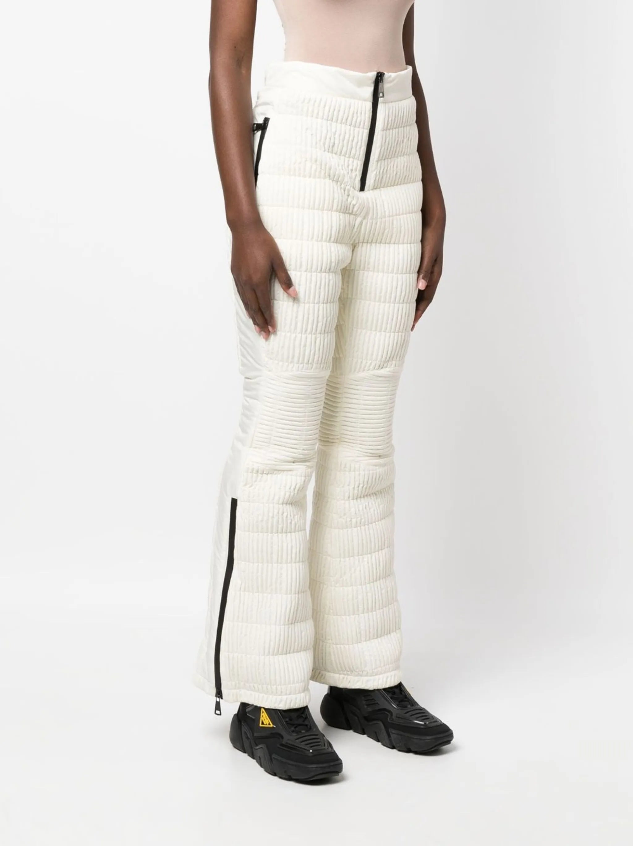 high-waisted padded ski trousers