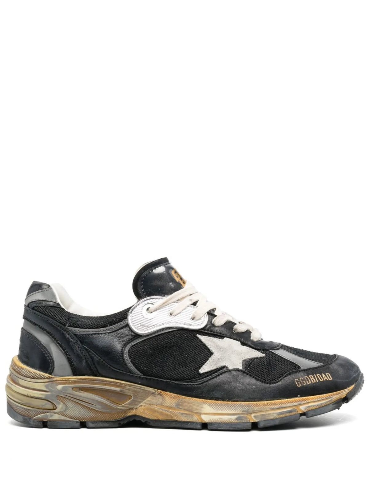 star-patch lace-up sneakers