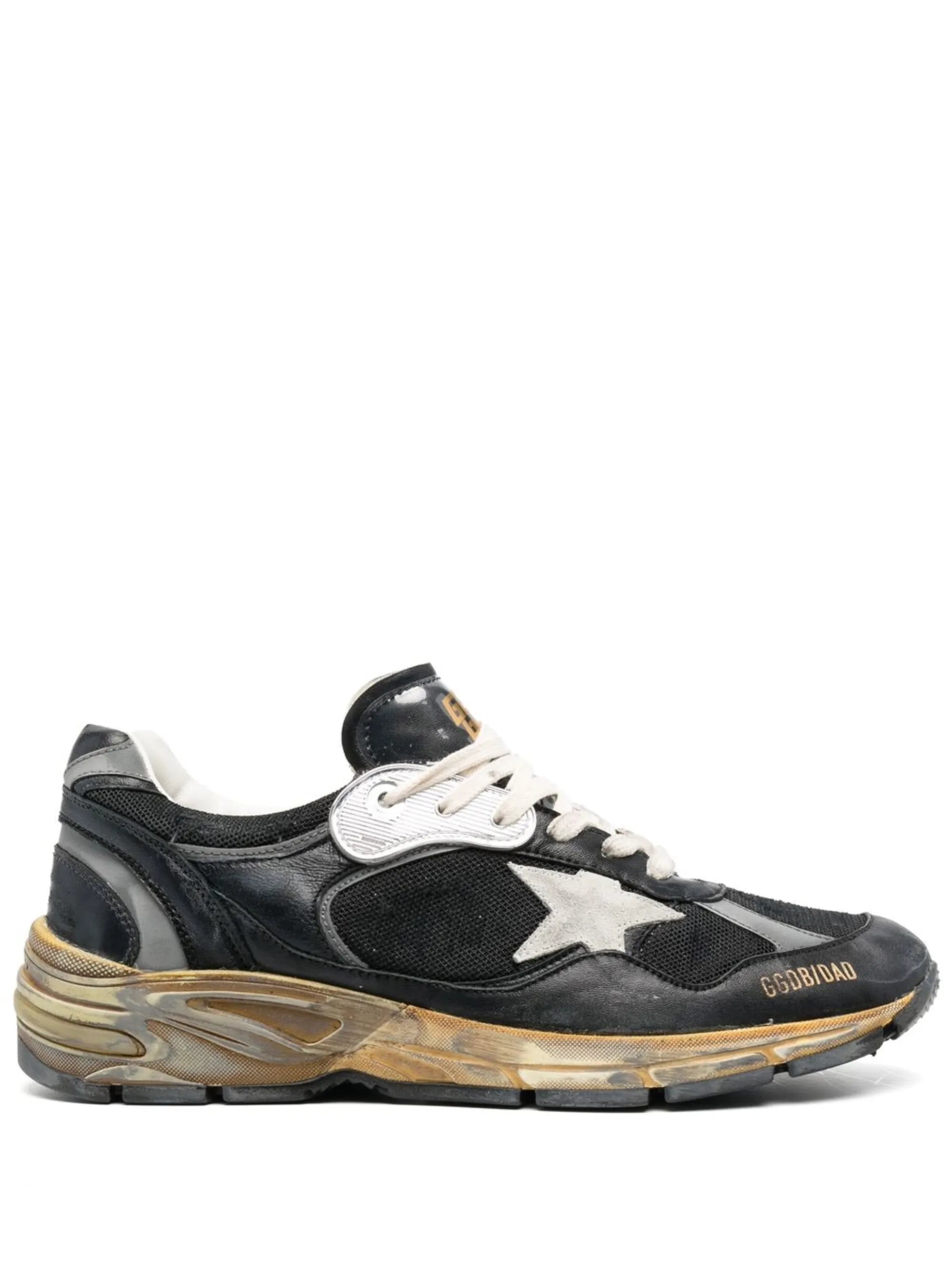 star-patch lace-up sneakers