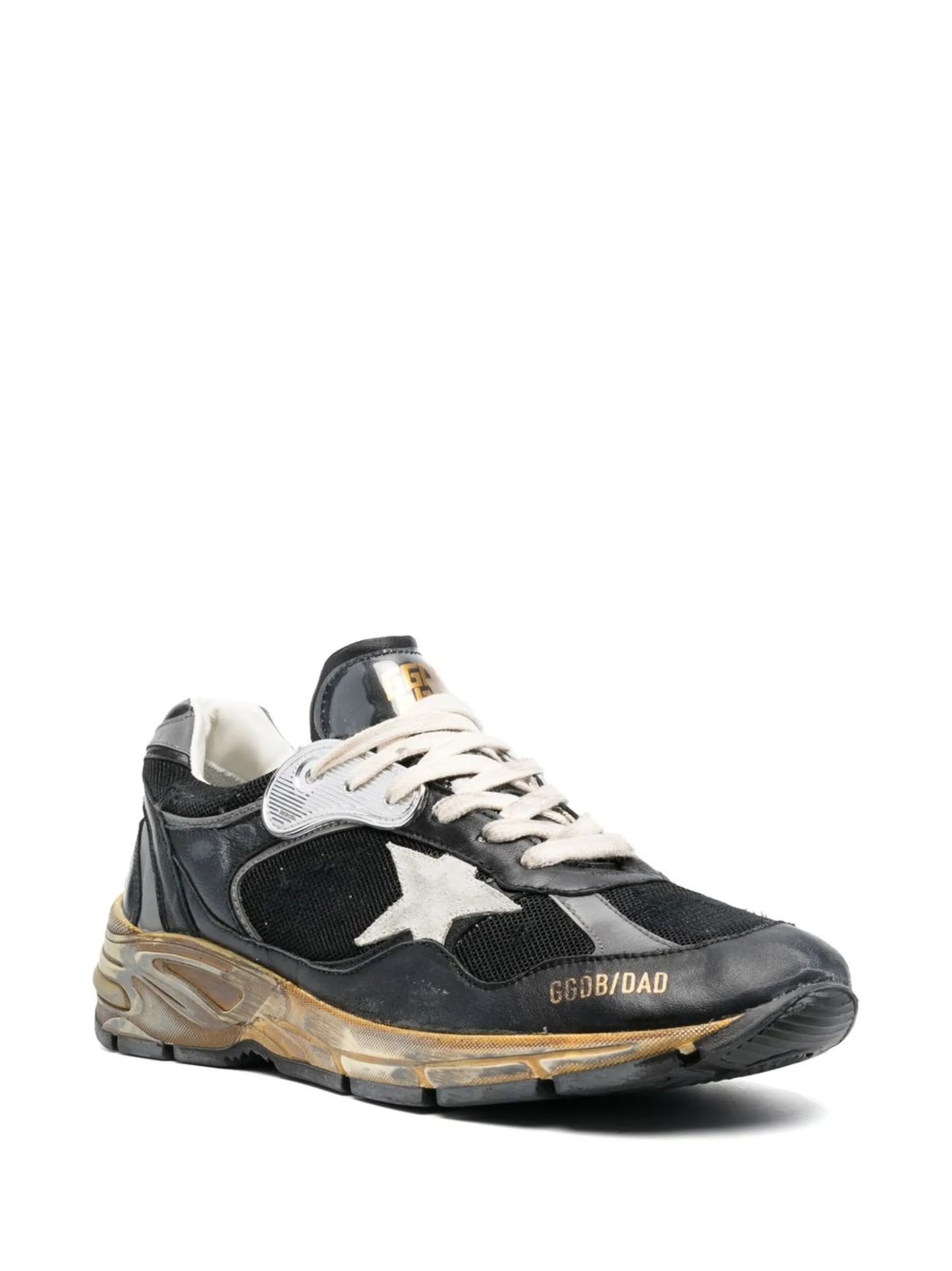 star-patch lace-up sneakers