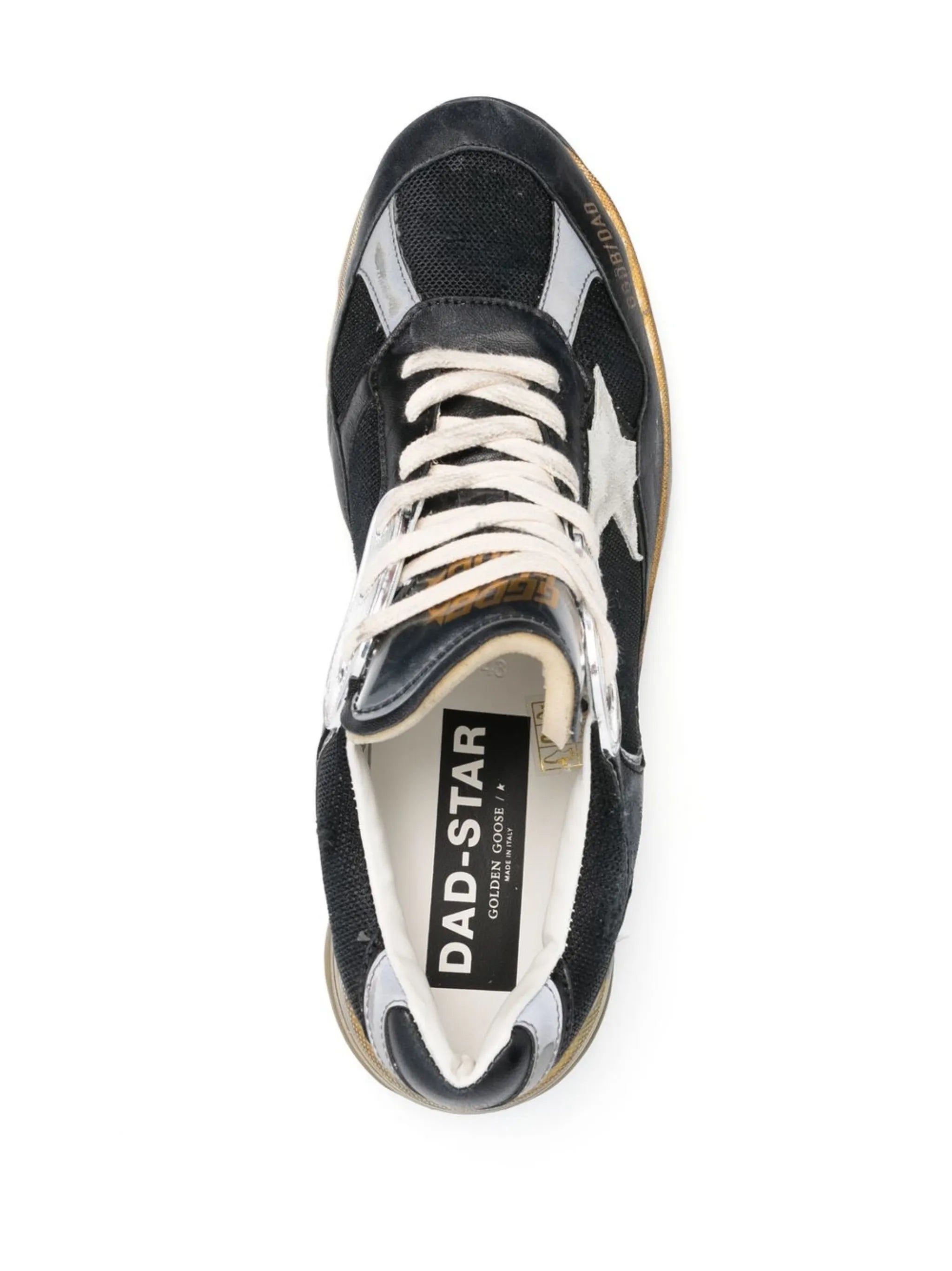 star-patch lace-up sneakers