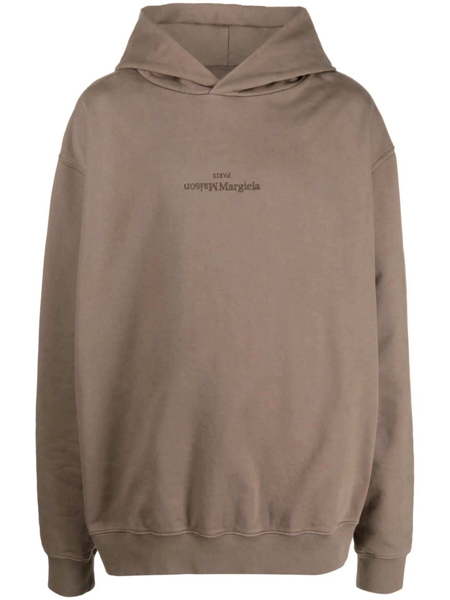 logo-embroidered cotton hoodie