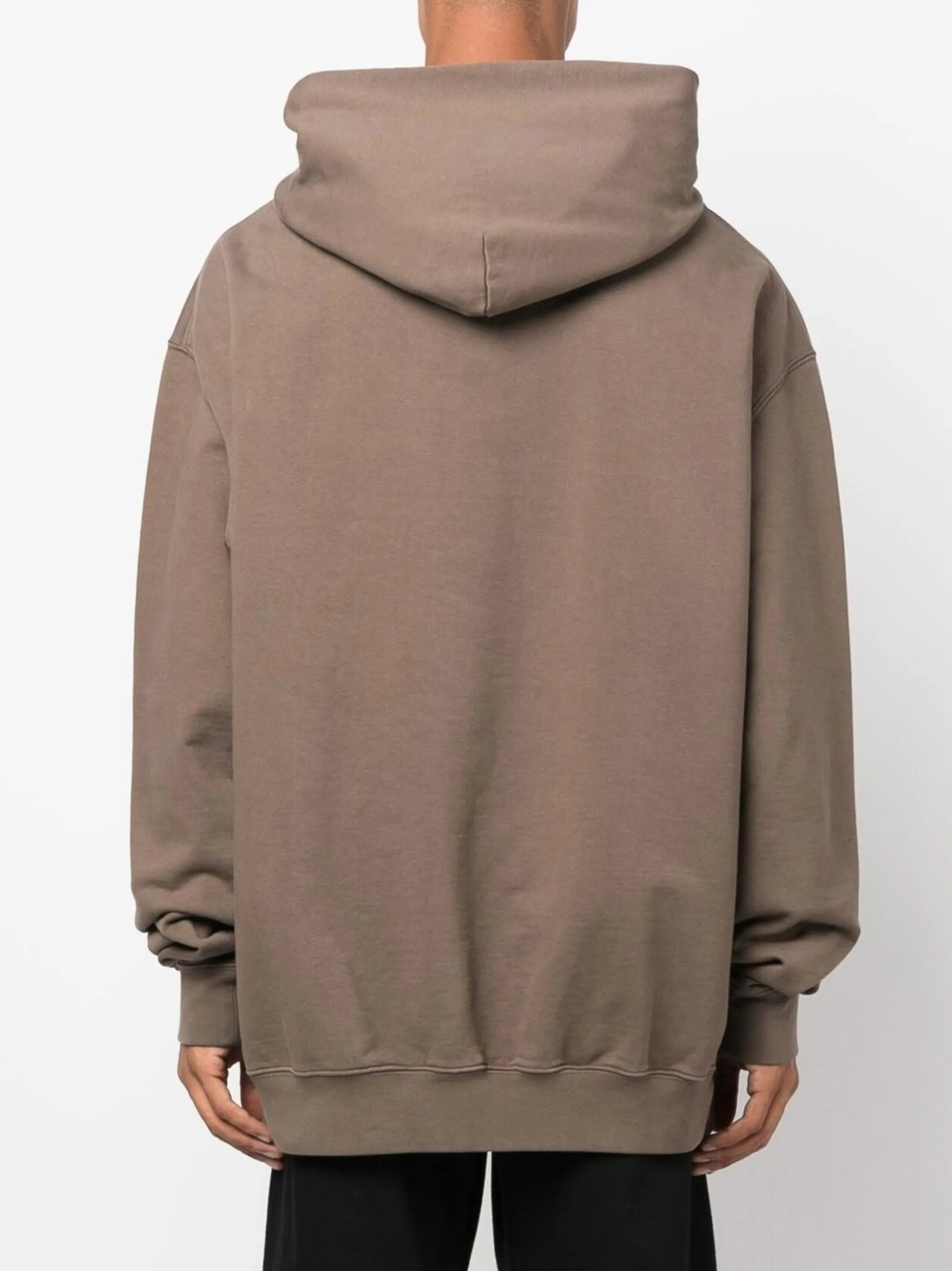 logo-embroidered cotton hoodie