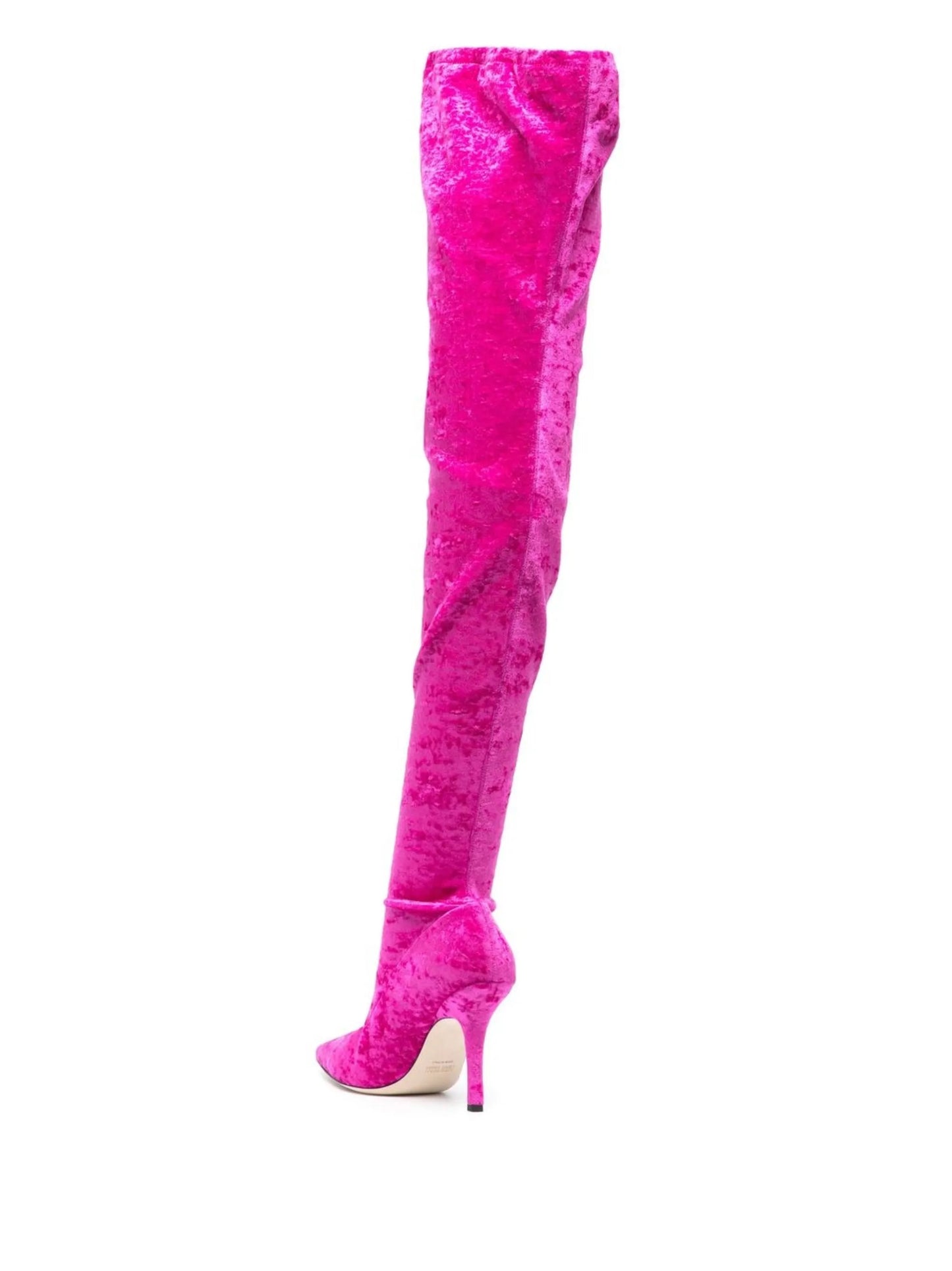 over-the-knee velvet boots