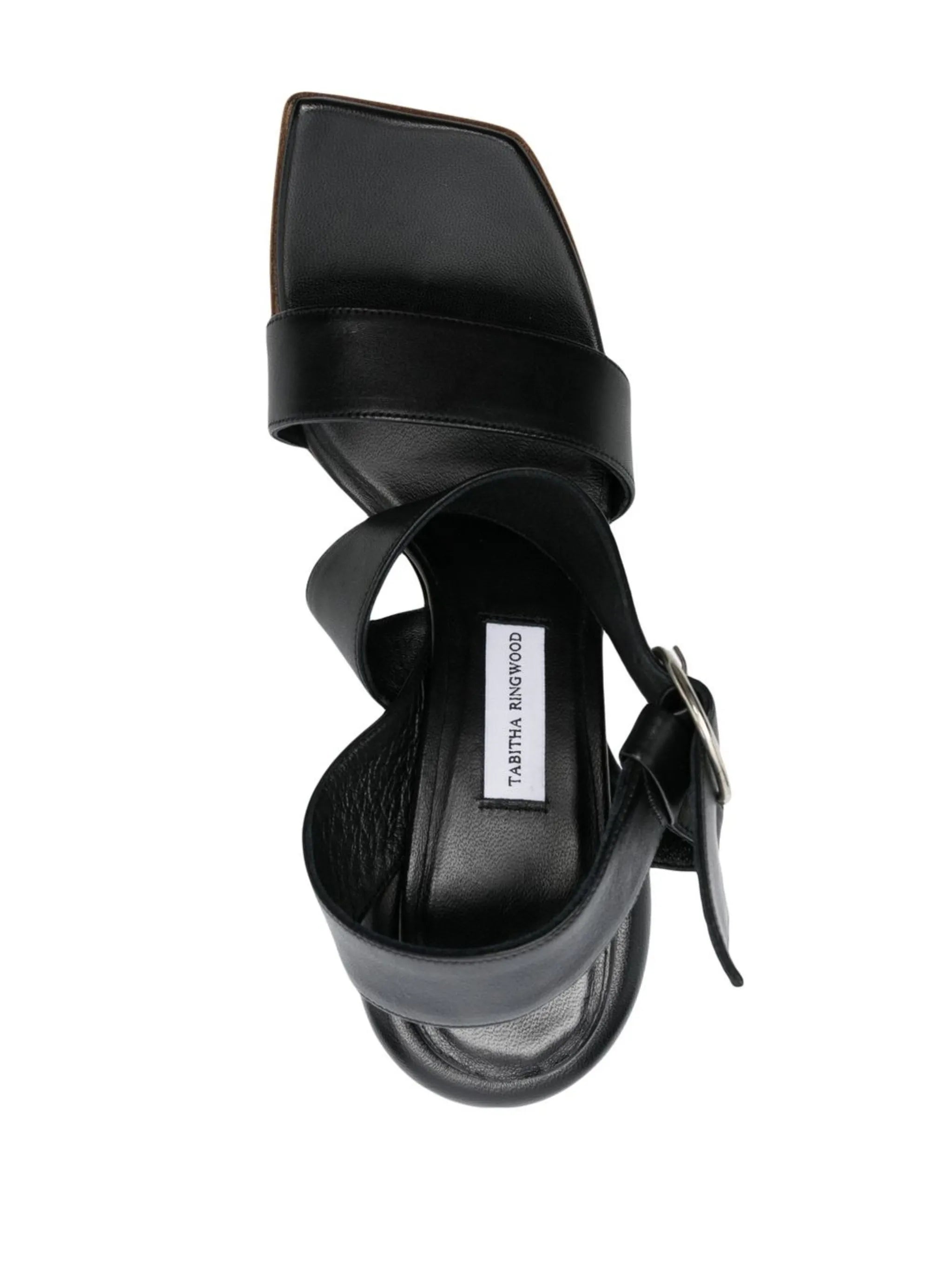 100mm ankle-strap leather sandals