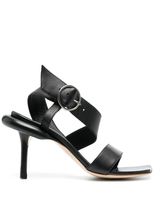 100mm ankle-strap leather sandals