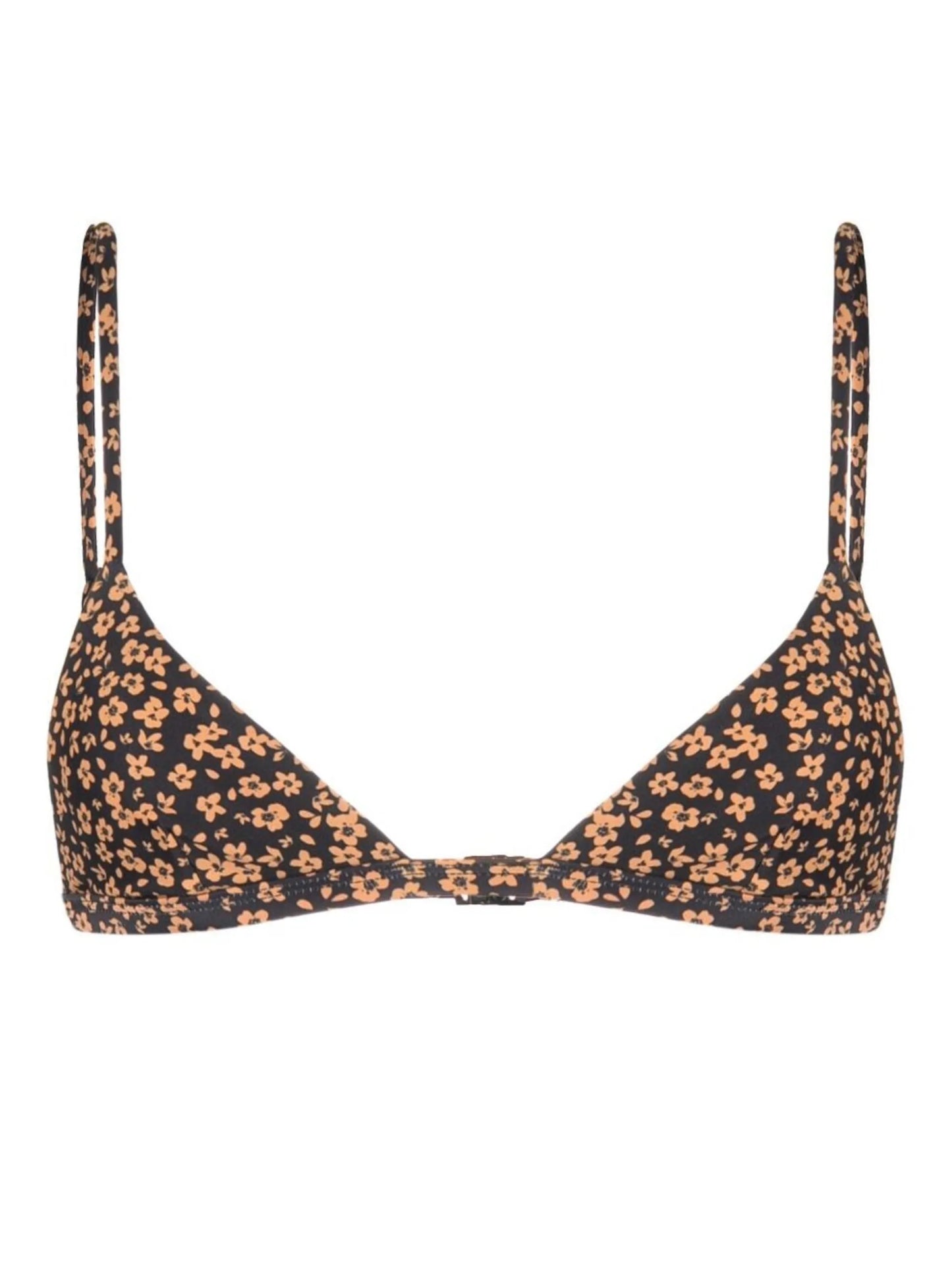 floral-print bikini top