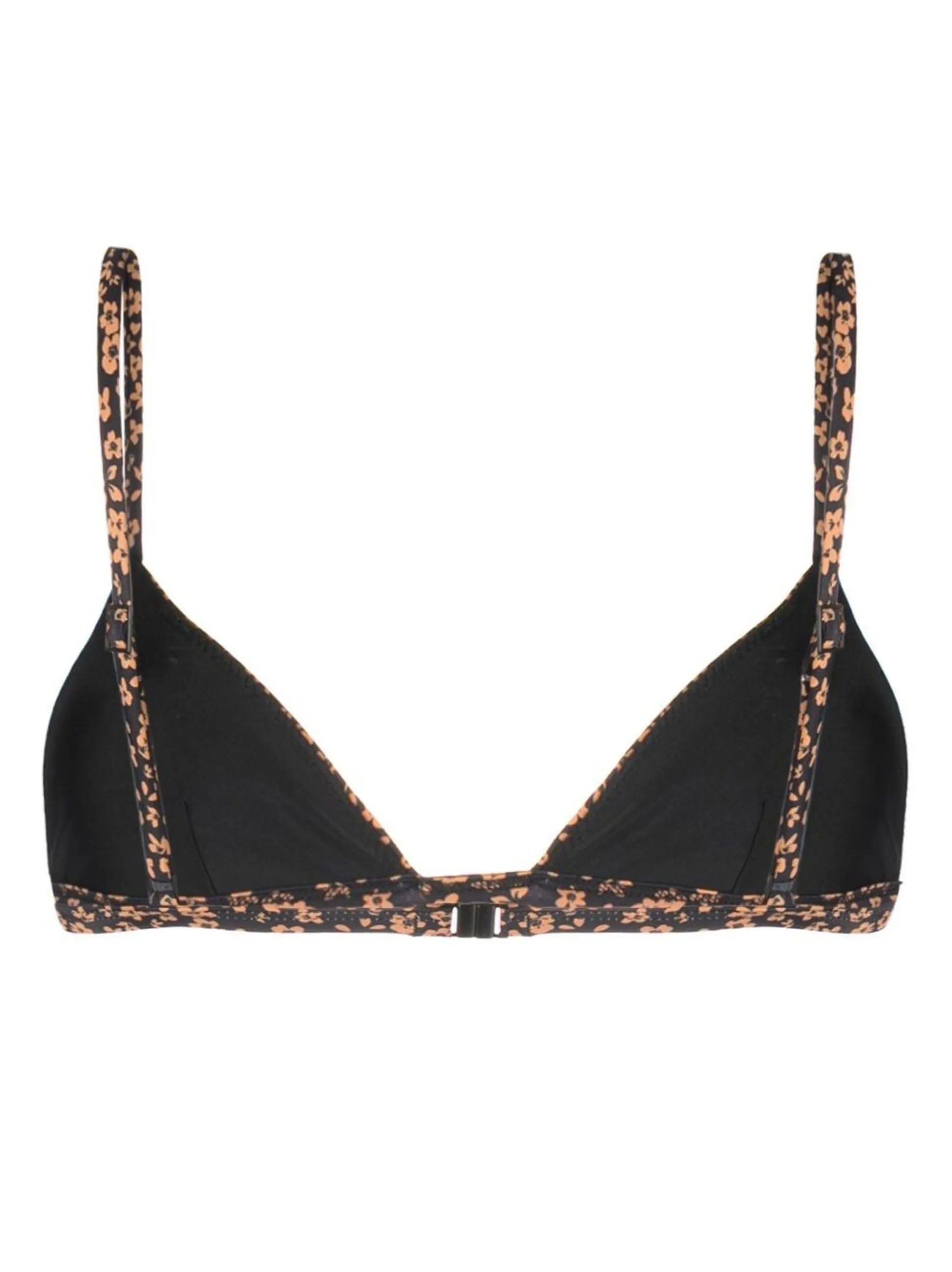 floral-print bikini top