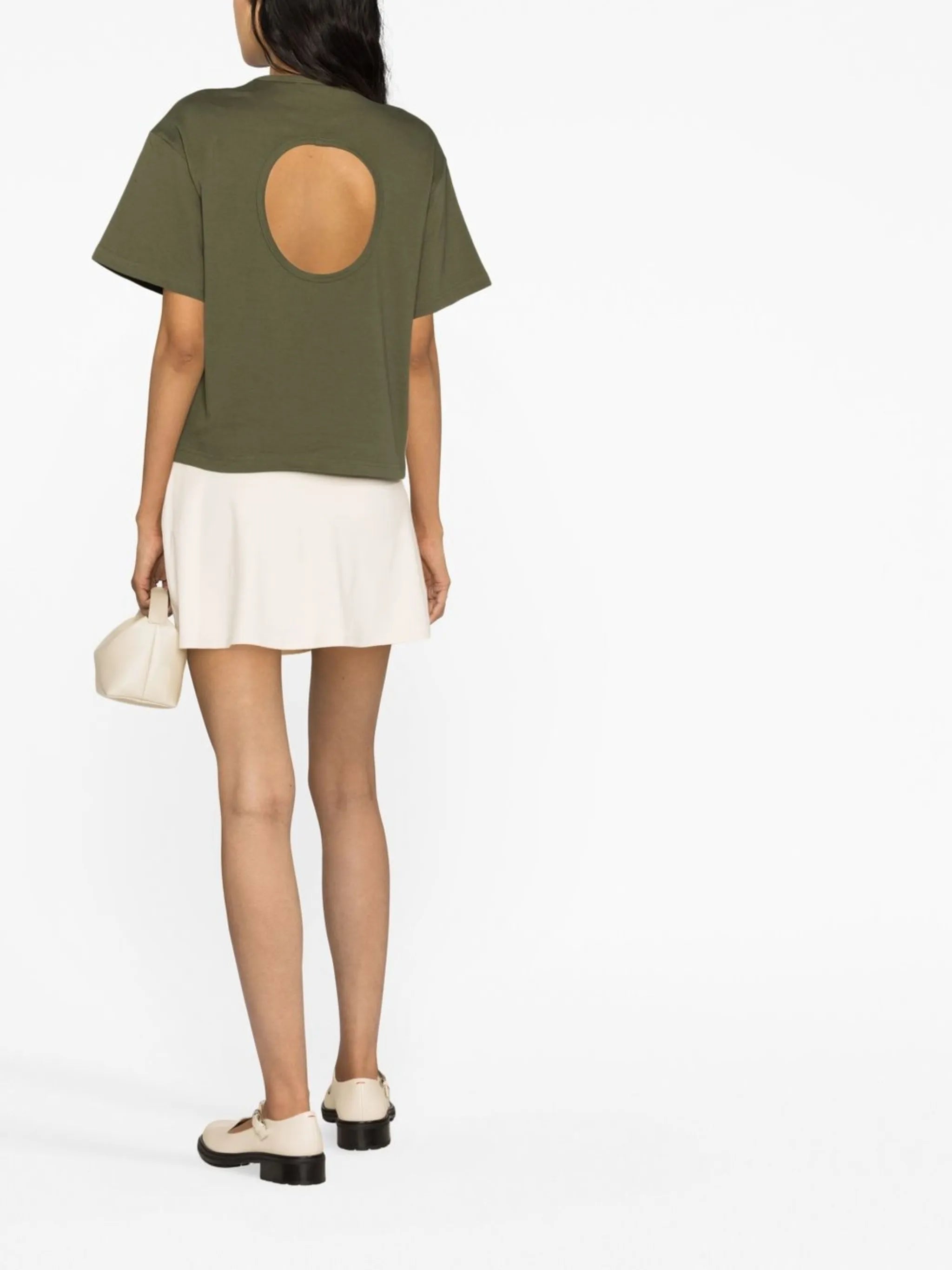cut-out cotton T-shirt