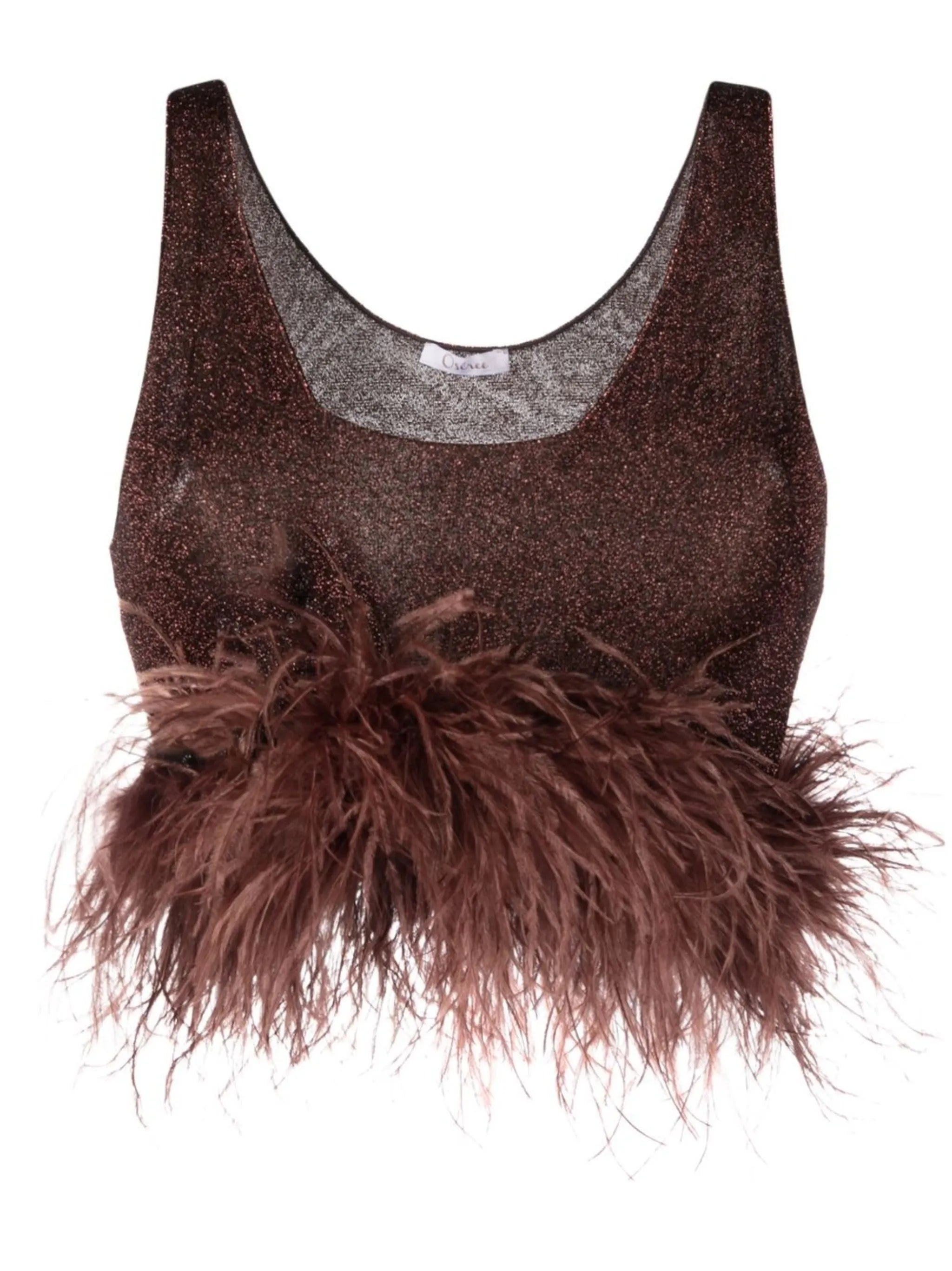 Lumière Plumage crop top