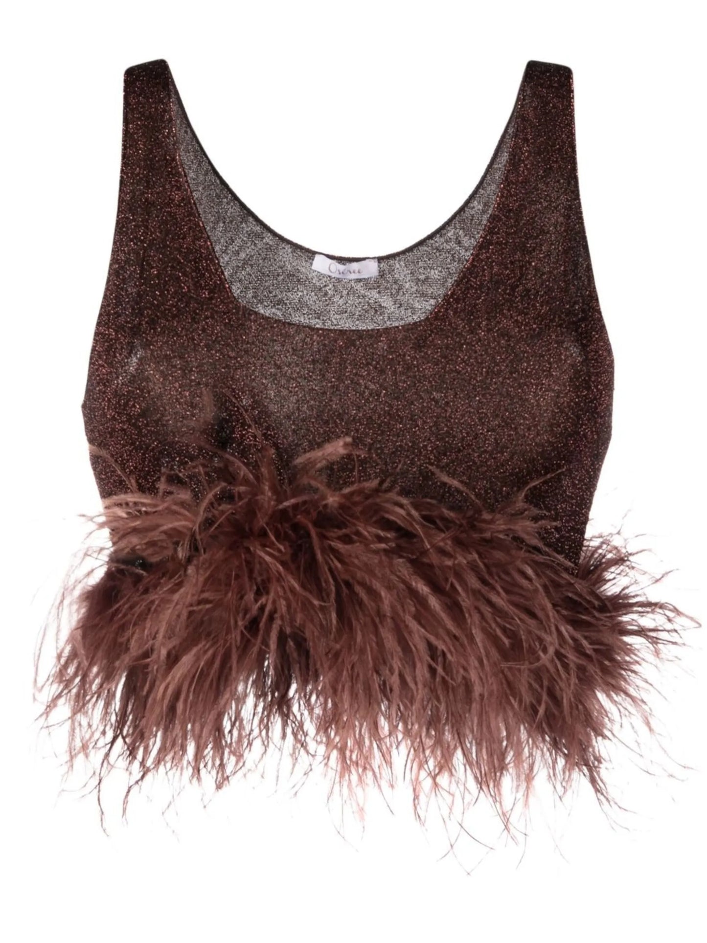 Lumière Plumage crop top