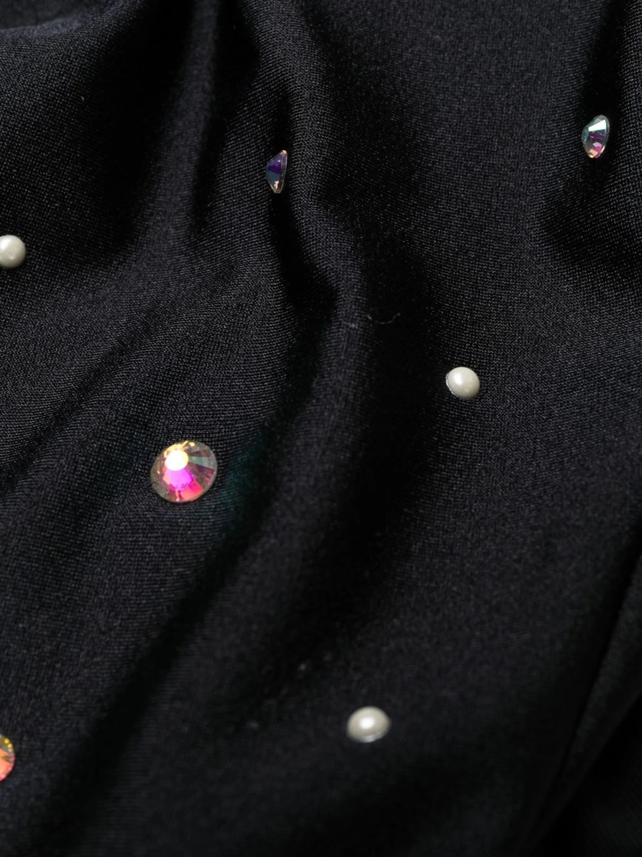 rhinestone-embellished one-shoulder bodysuit