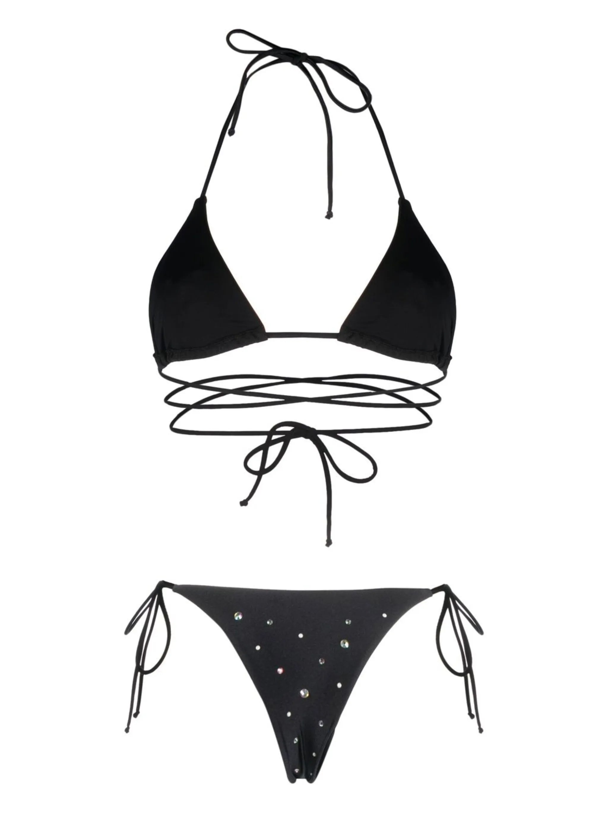 rhinestone-embellished bikini set
