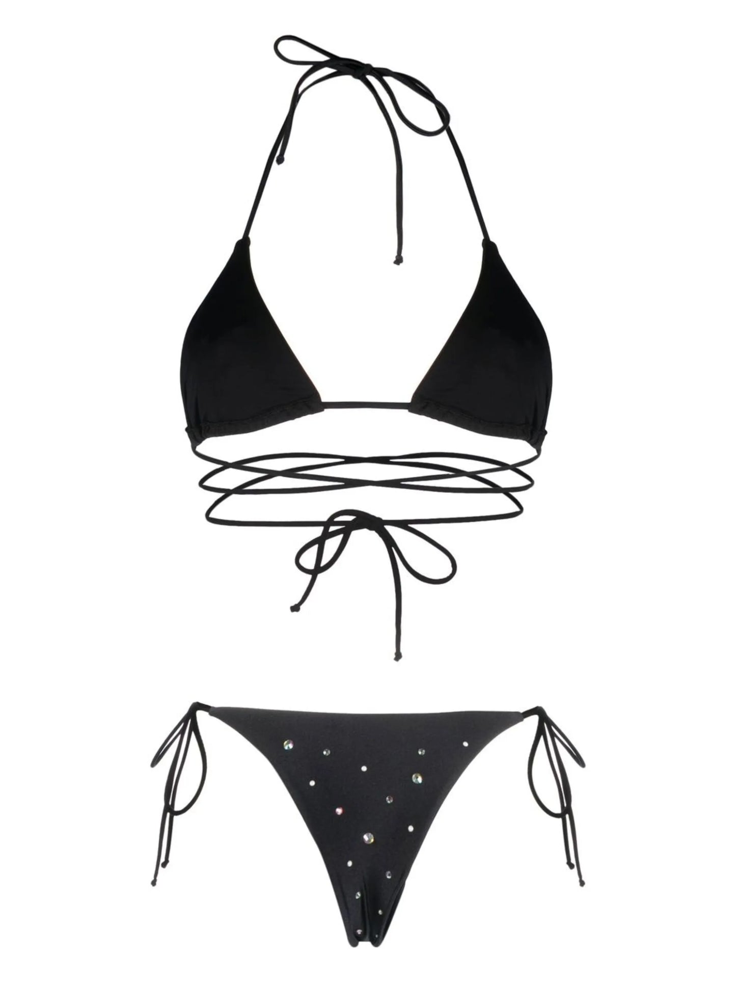 rhinestone-embellished bikini set