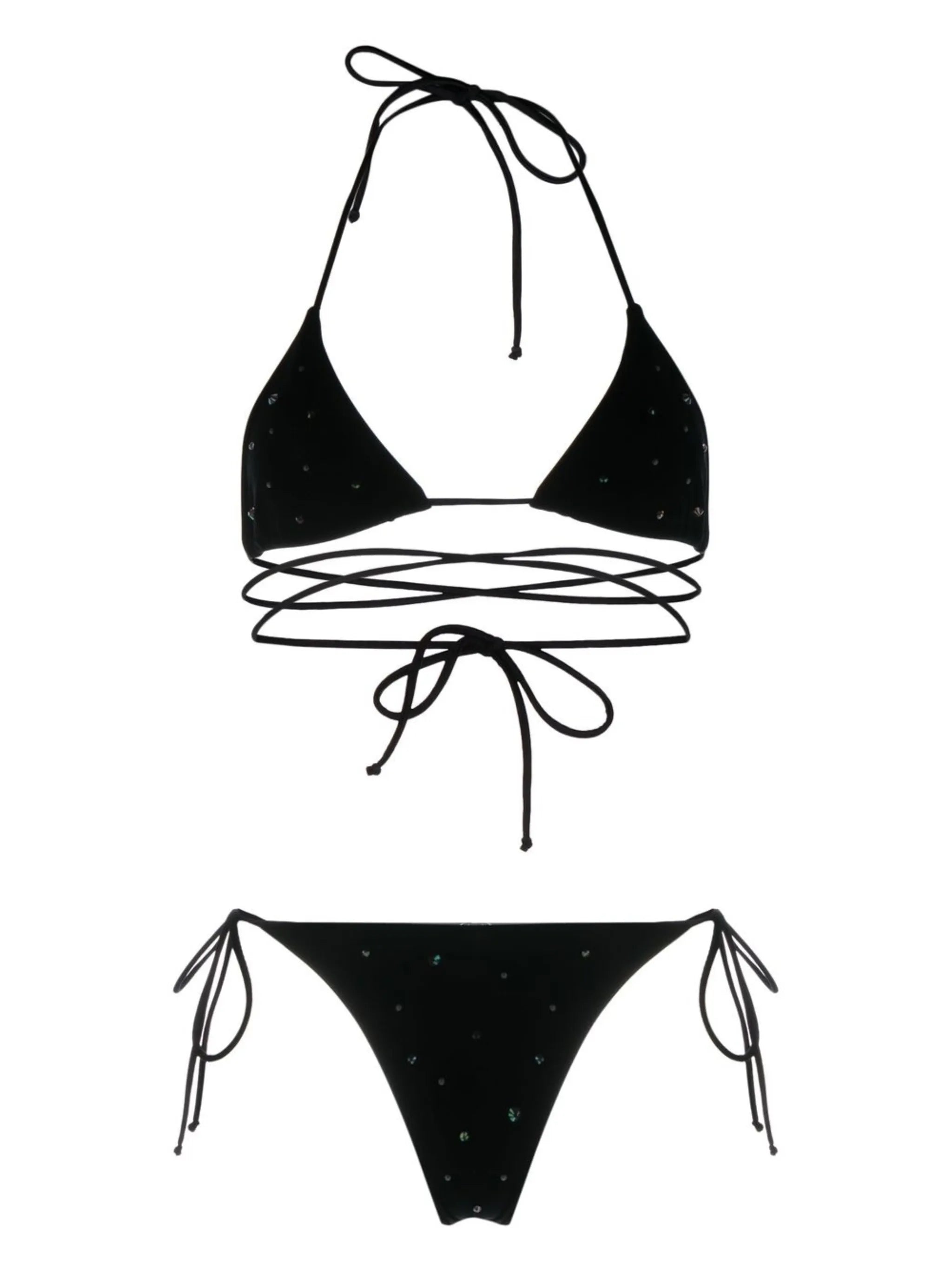 rhinestone-embellished bikini set
