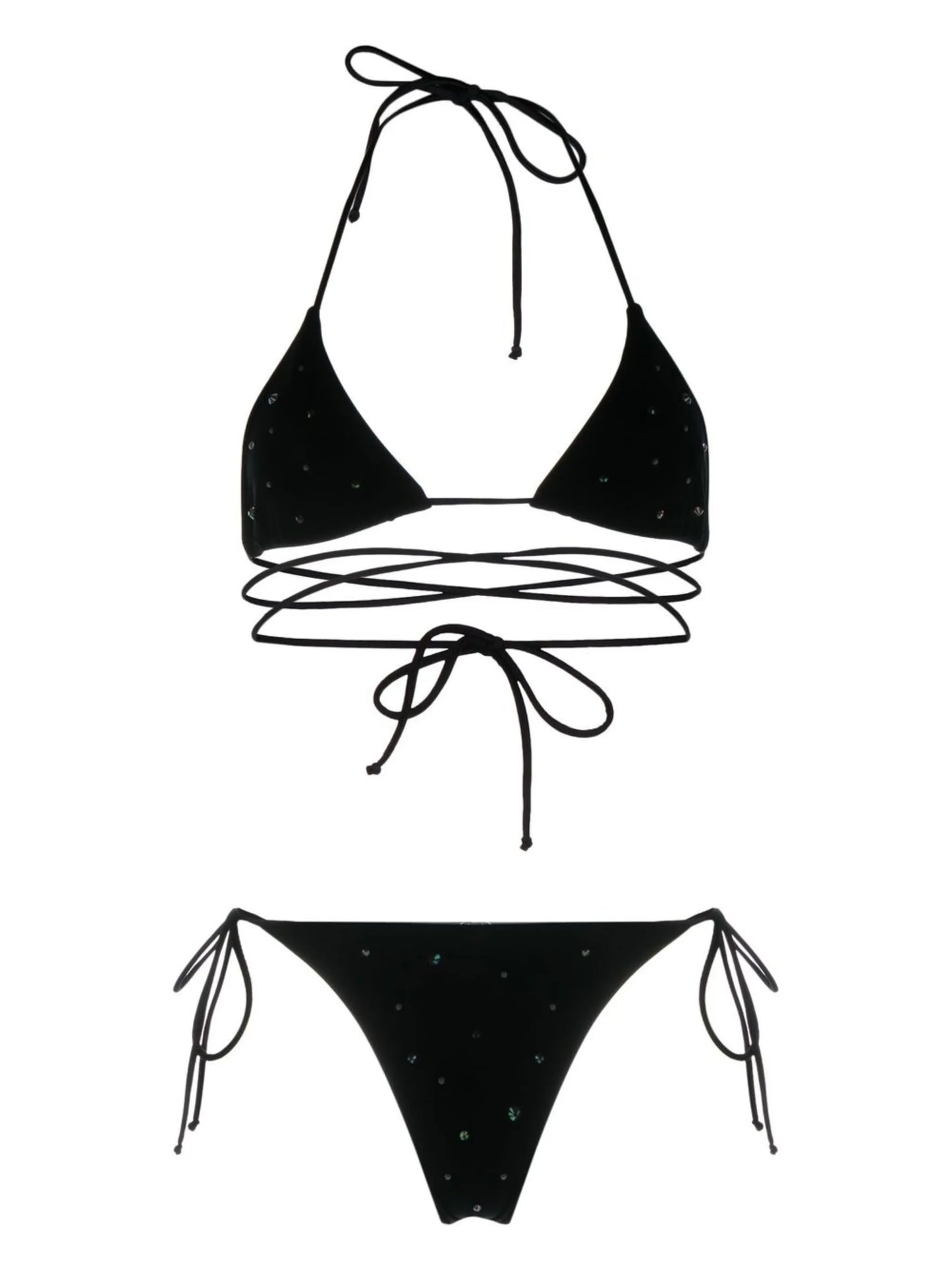 rhinestone-embellished bikini set