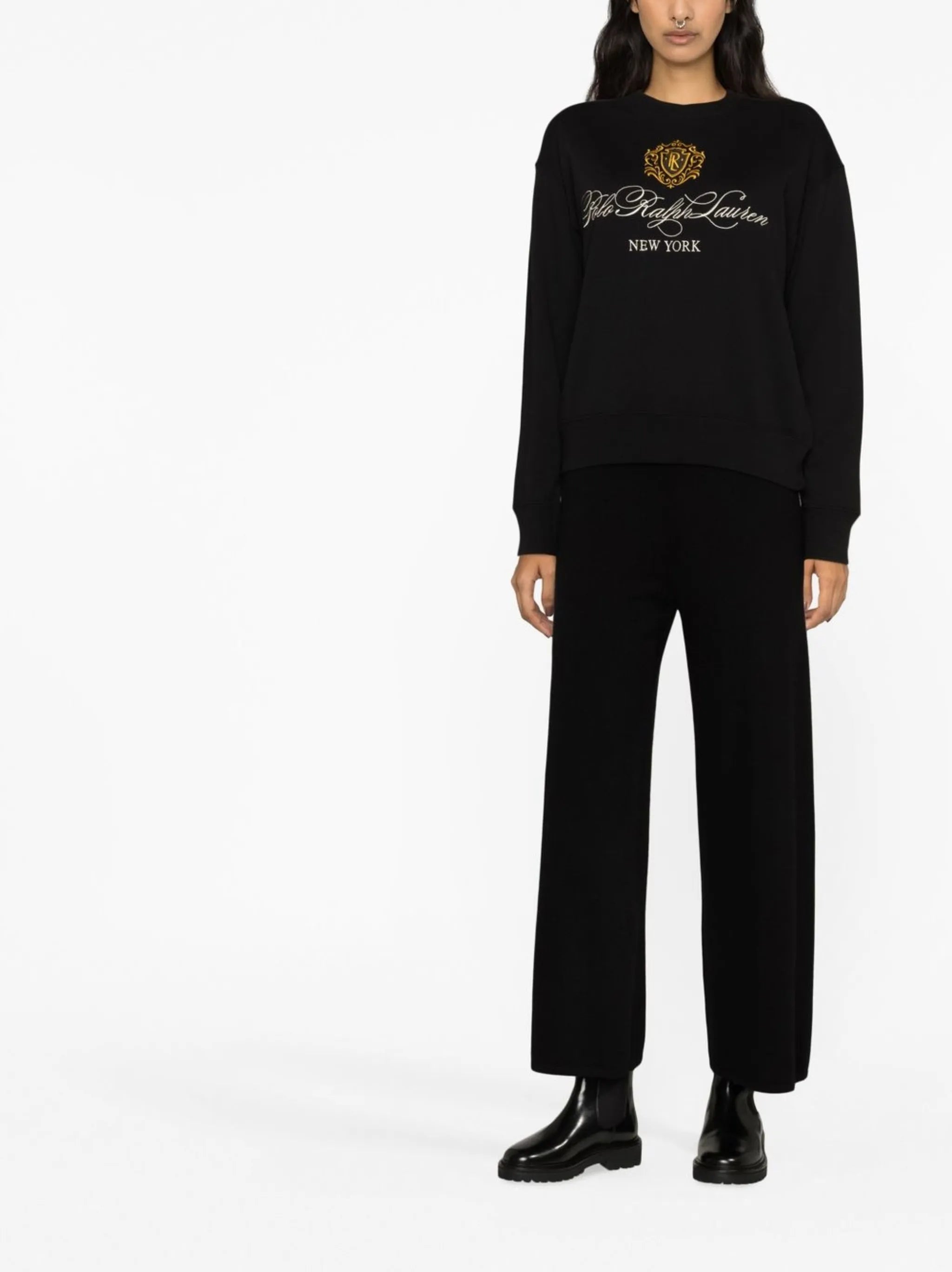 logo-embroidered cotton sweatshirt